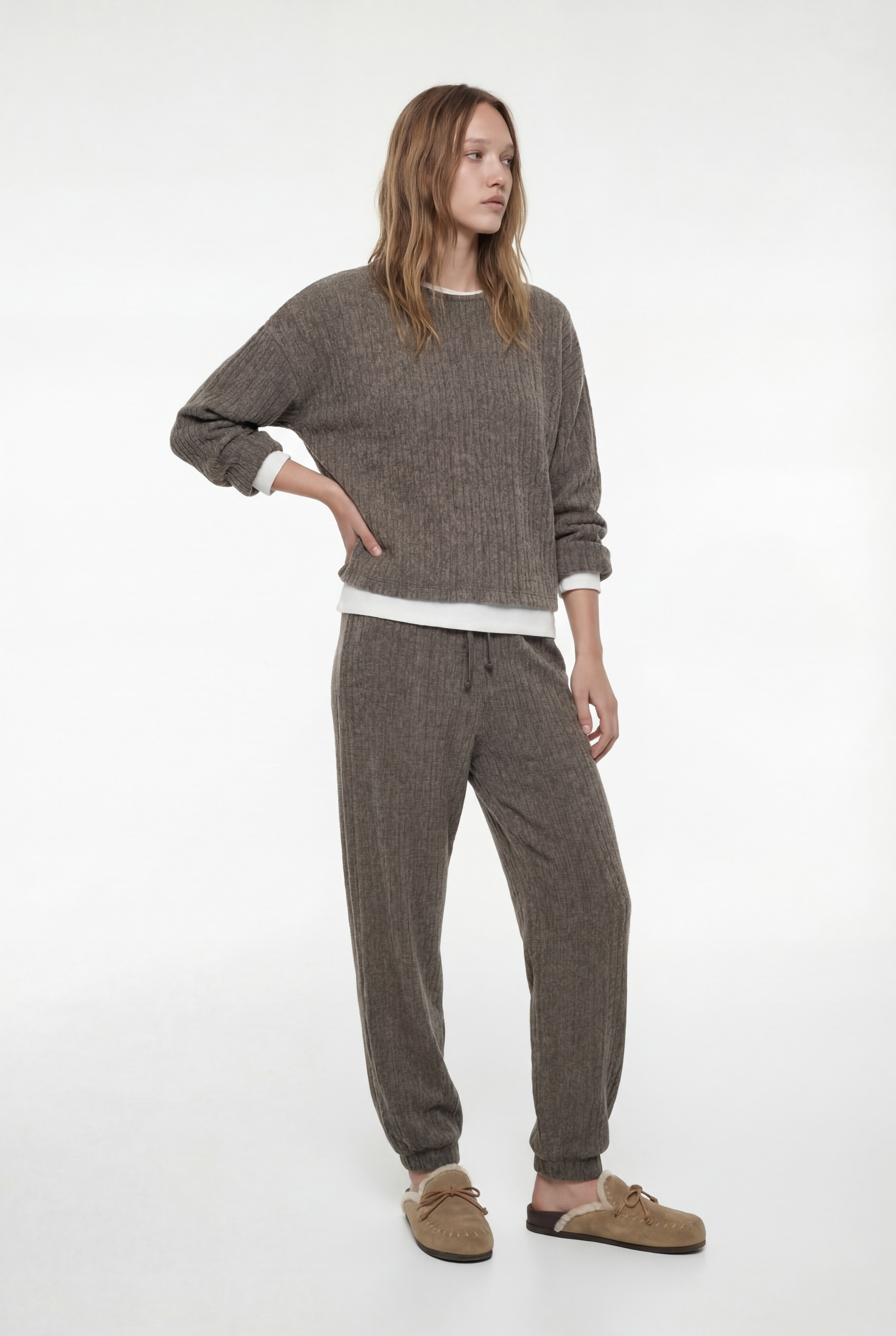   Beli Bağcıklı Rahat Kesim Lastikli Paça Pijama Altı