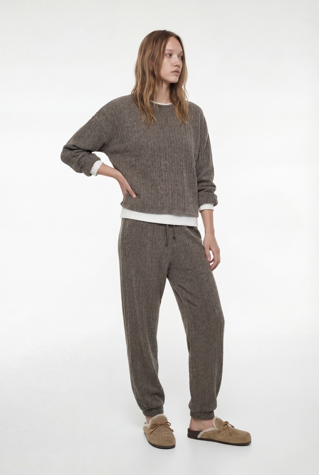  Beli Bağcıklı Rahat Kesim Lastikli Paça Pijama Altı