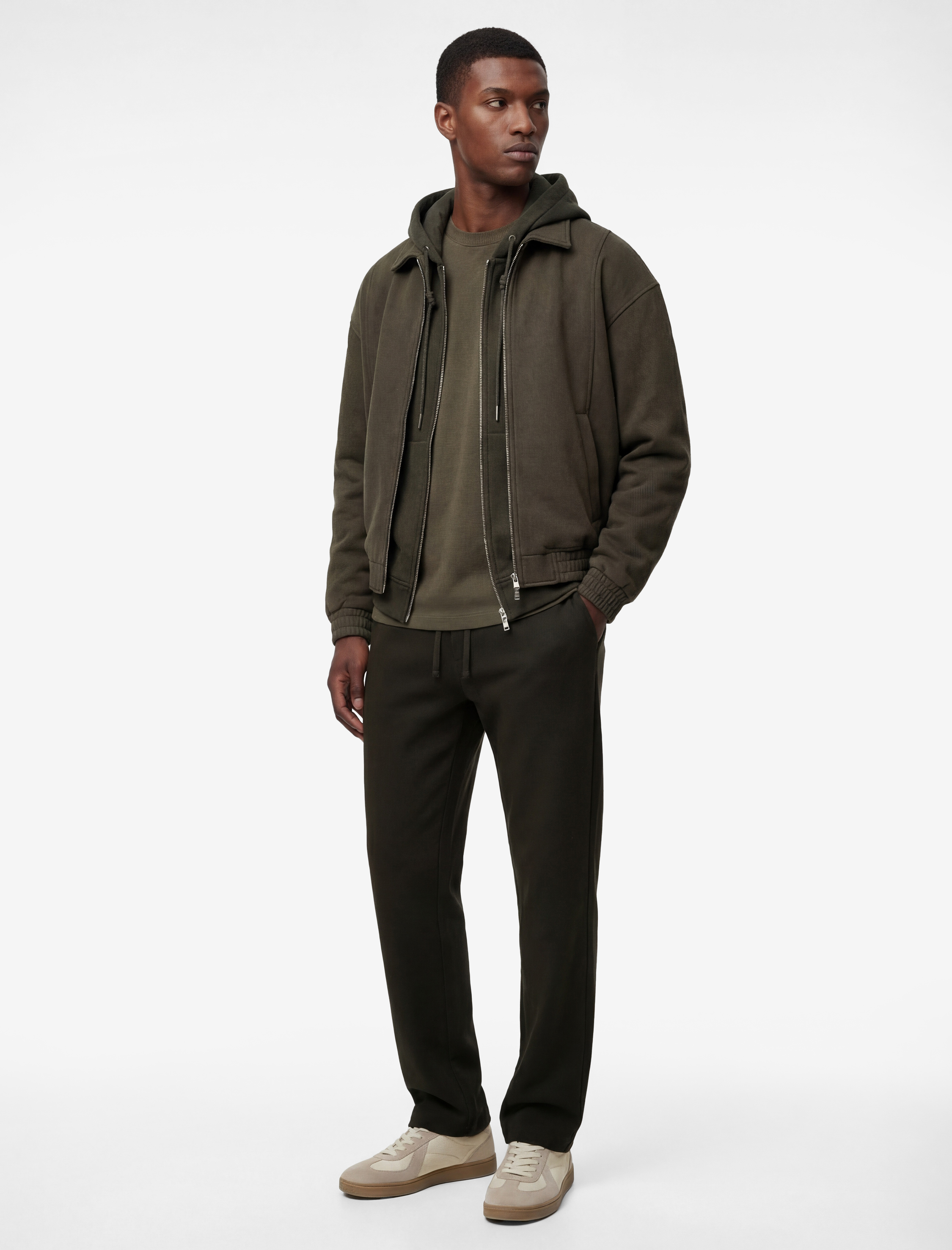   Viskon Karışımlı Cepli Regular Fit Beli Bağcıklı Pantolon