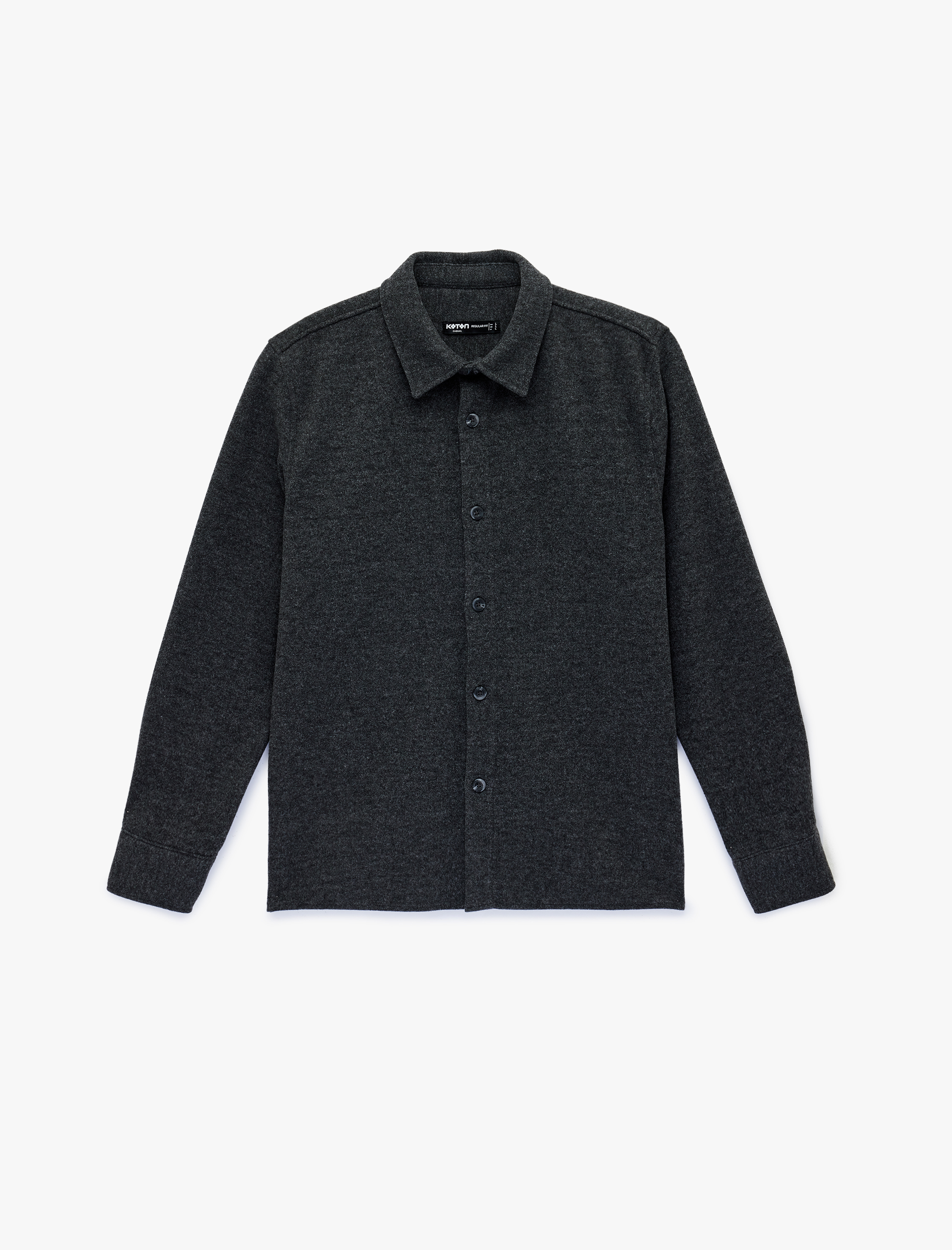   Regular Fit Klasik Yaka Uzun Kollu Kaşe Gömlek