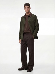 Regular Fit Cepli Renk Kontrastlı Klasik Yaka Uzun Kollu Gömlek