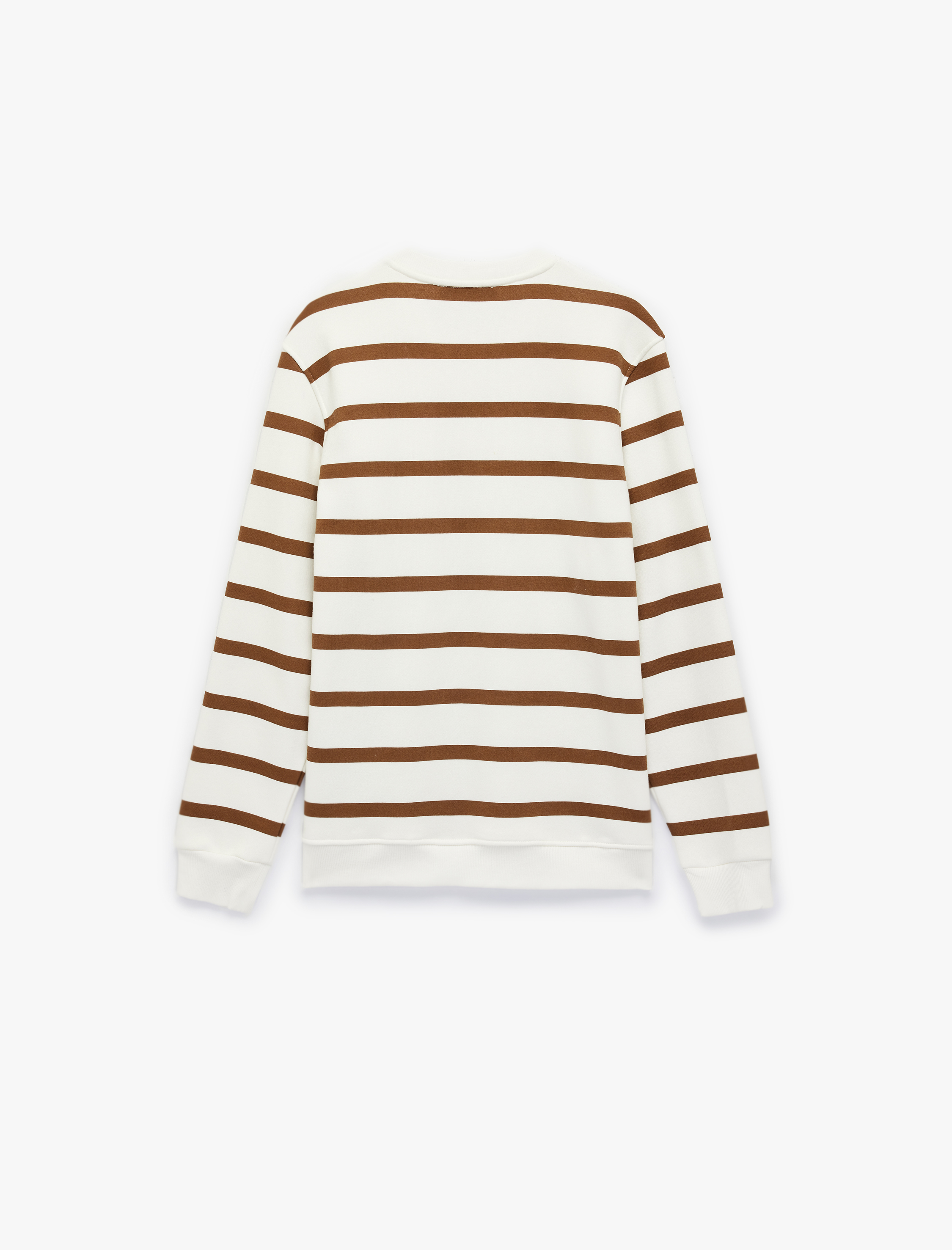   Uzun Kollu Bisiklet Yaka Şardonlu Regular Fit Sweatshirt