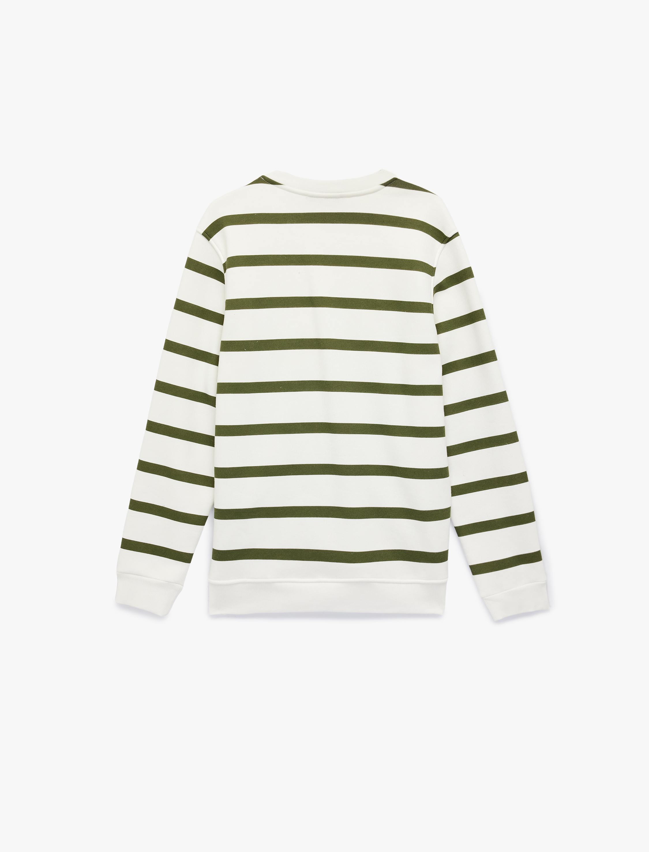   Uzun Kollu Bisiklet Yaka Şardonlu Regular Fit Sweatshirt