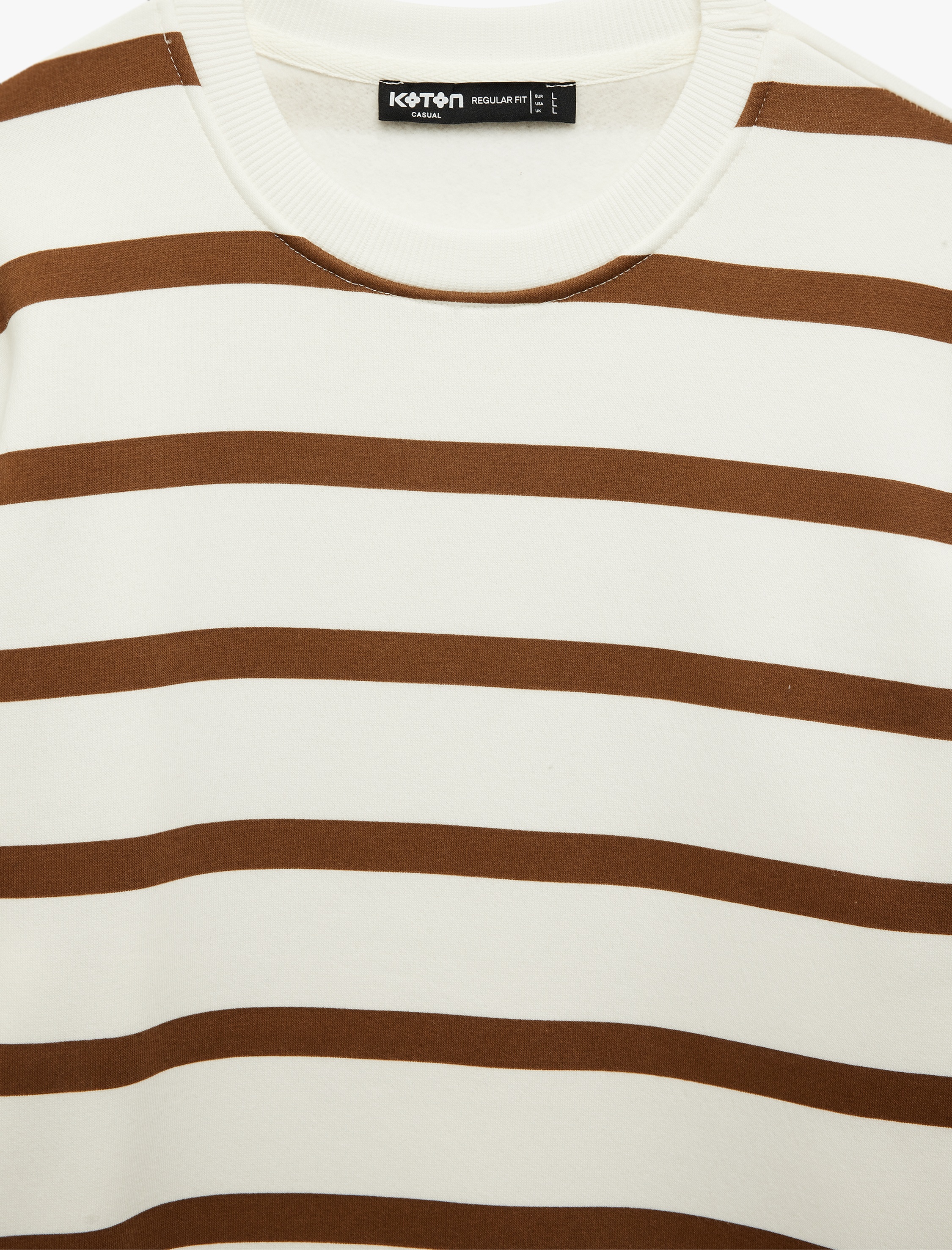   Uzun Kollu Bisiklet Yaka Şardonlu Regular Fit Sweatshirt