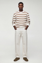 Uzun Kollu Bisiklet Yaka Şardonlu Regular Fit Sweatshirt