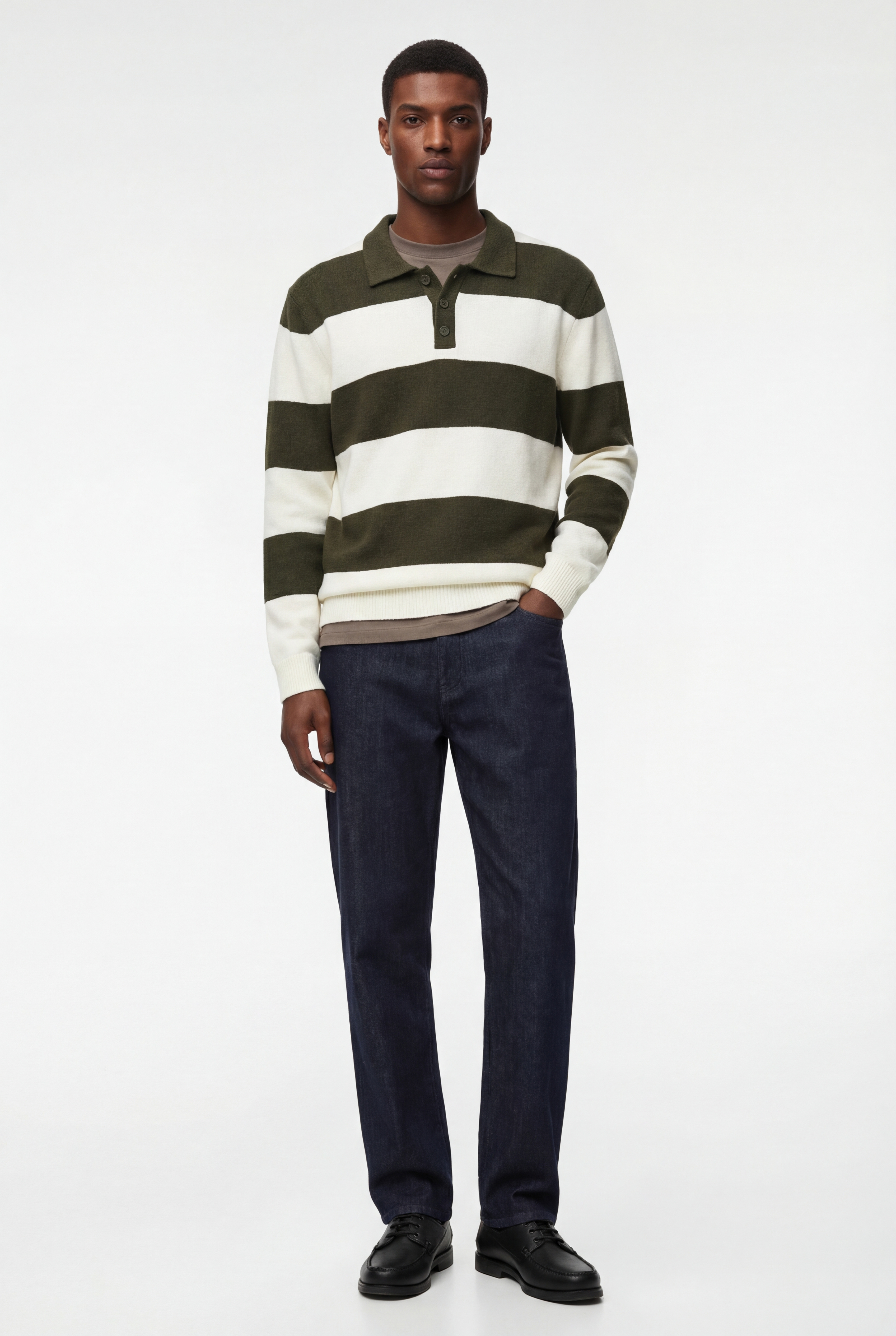   Regular Fit Uzun Kollu Polo Yaka Kışlık Triko Kazak