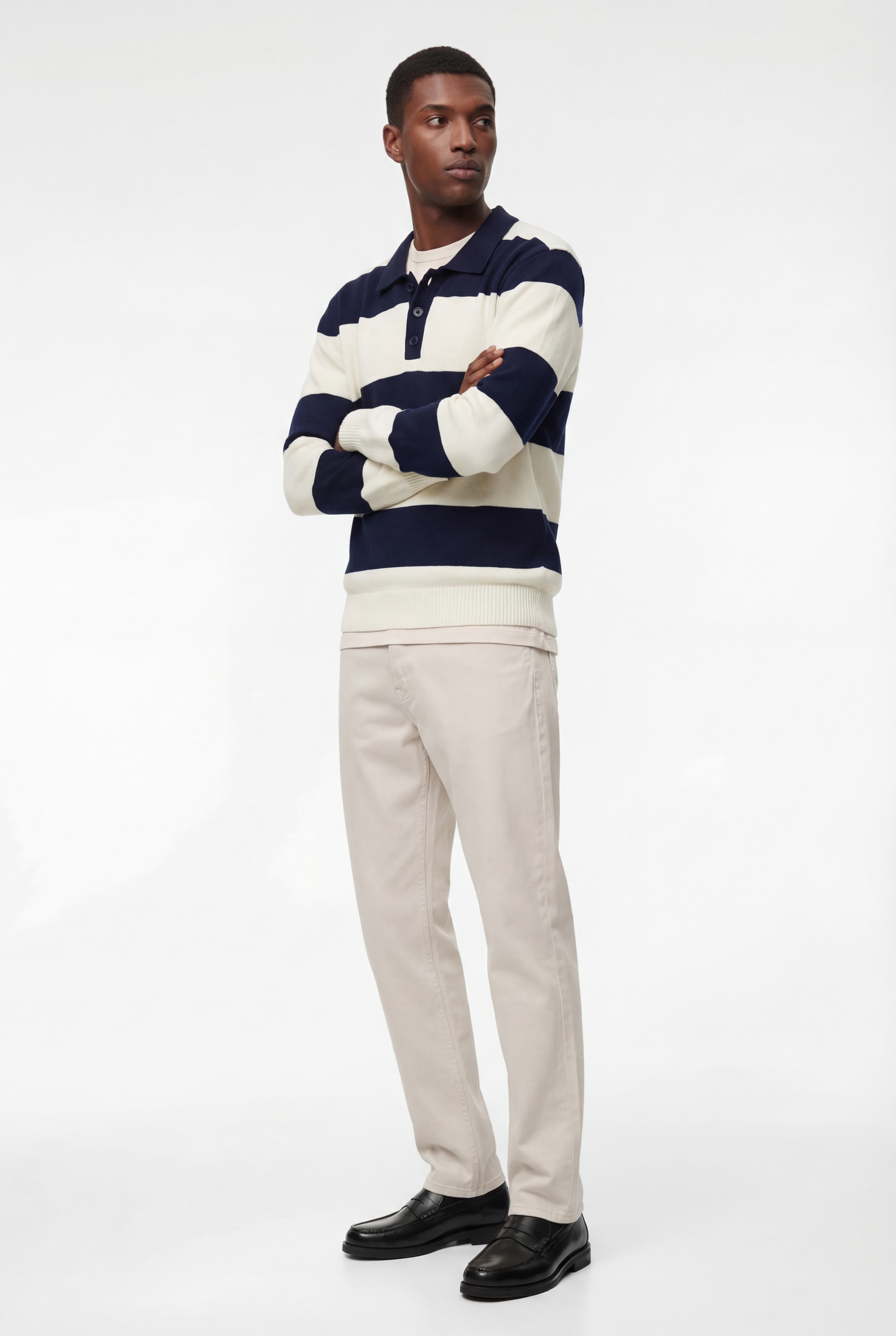   Regular Fit Uzun Kollu Polo Yaka Kışlık Triko Kazak