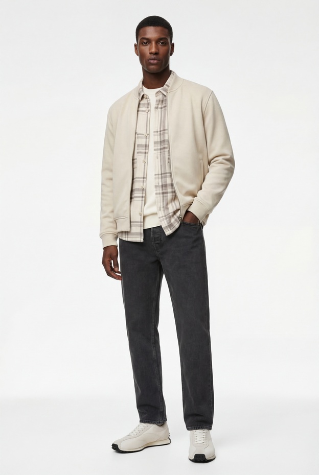  Şardonlu Uzun Kollu Cep Detaylı Basic Fermuarlı Hırka