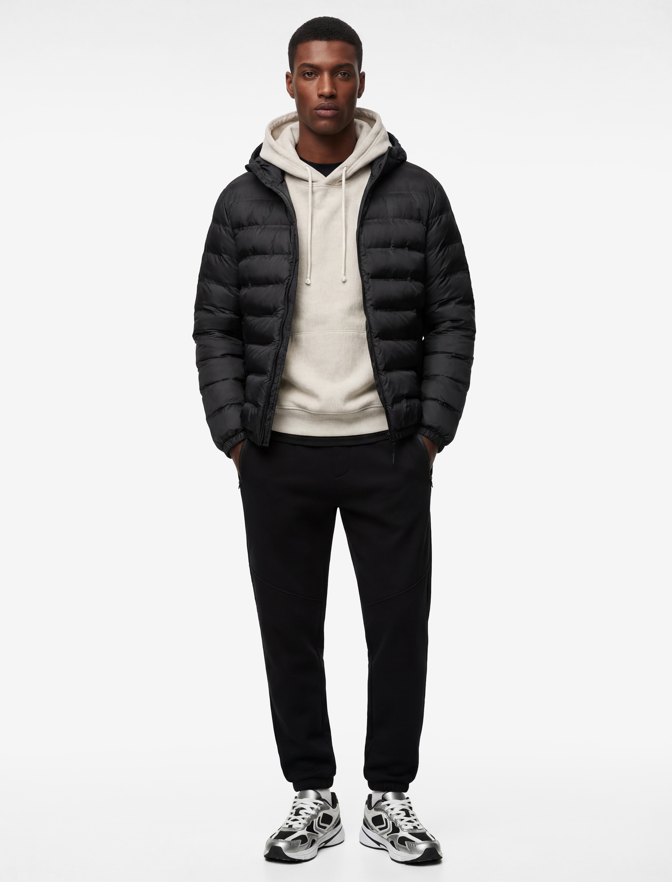   Beli Bağcıklı Fermuarlı Cepli Şardonlu Jogger Eşofman Altı