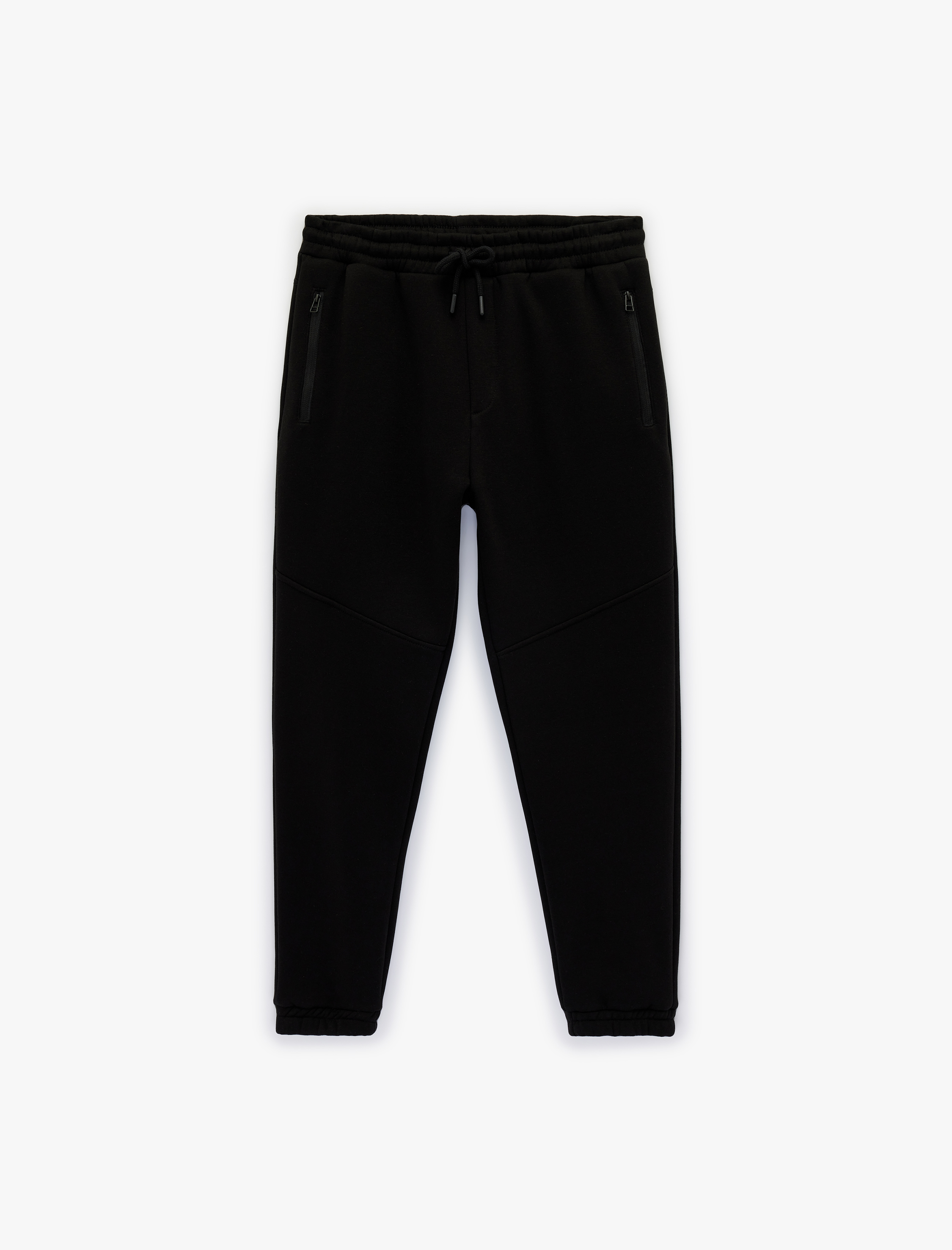   Beli Bağcıklı Fermuarlı Cepli Şardonlu Jogger Eşofman Altı