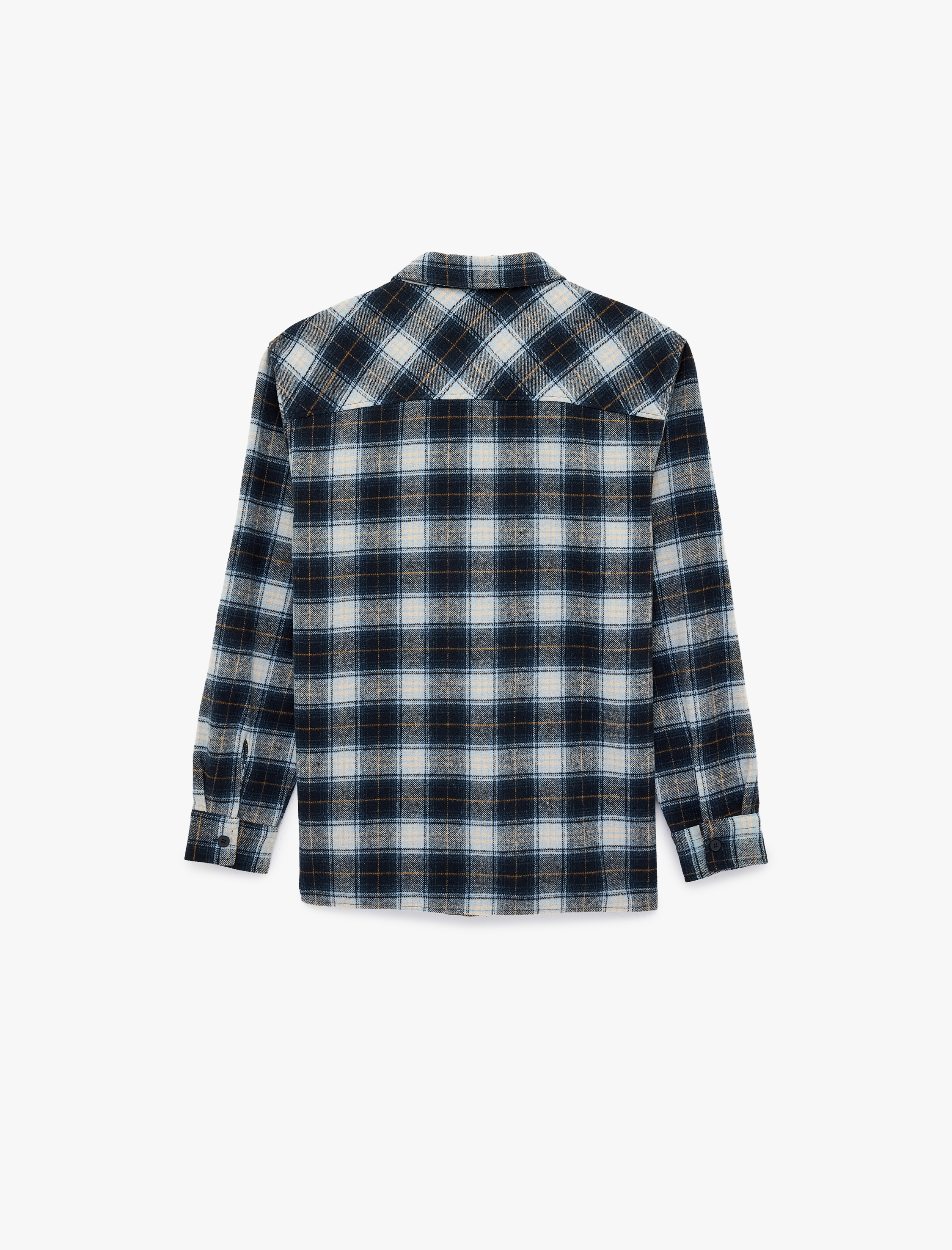   Regular Fit Uzun Kollu Cepli Klasik Yaka Oduncu Gömleği