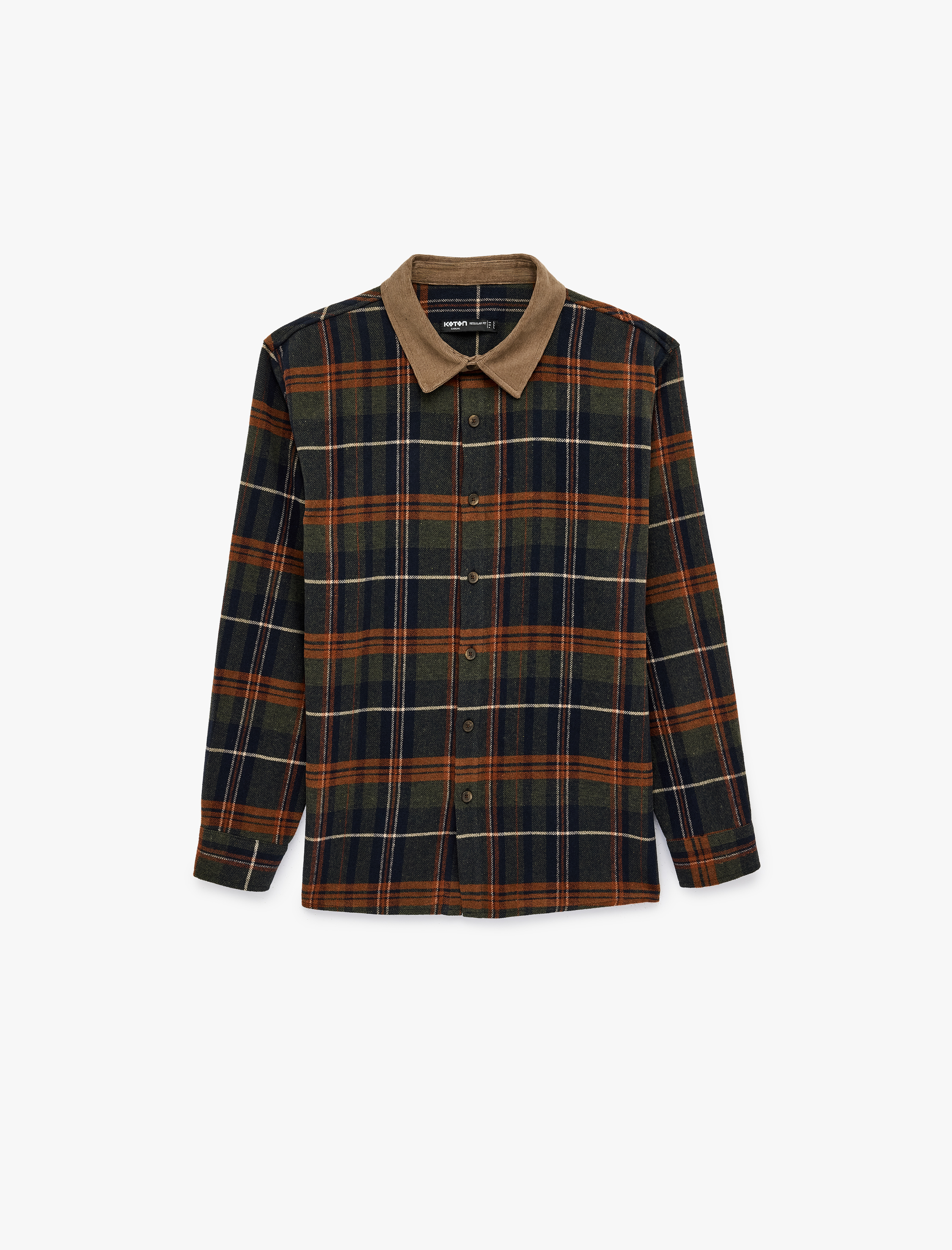   Regular Fit Uzun Kollu Klasik Yaka Oduncu Gömlek