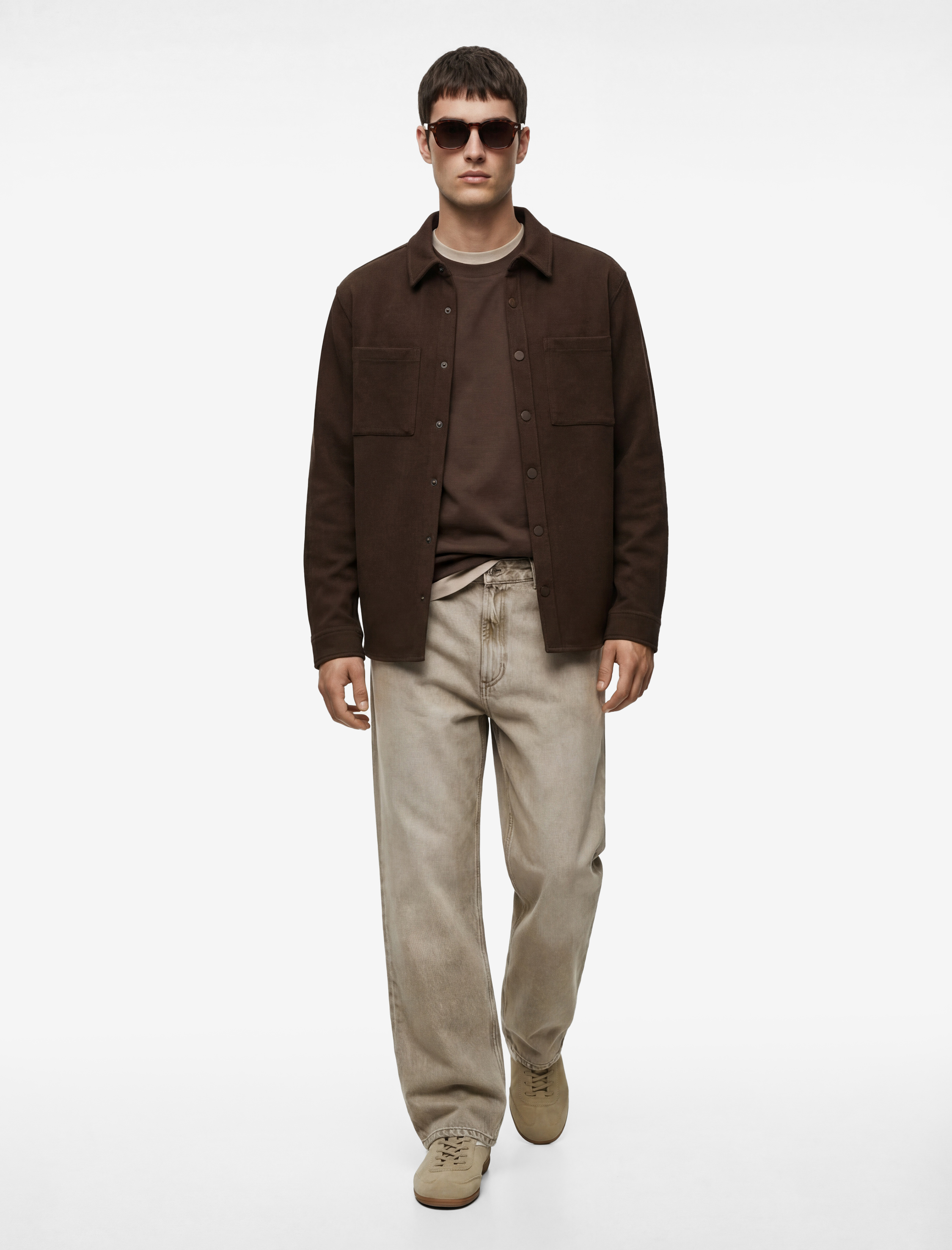   Regular Fit Cepli Çıtçıt Düğme Detaylı Klasik Yaka Uzun Kollu Gömlek Ceket