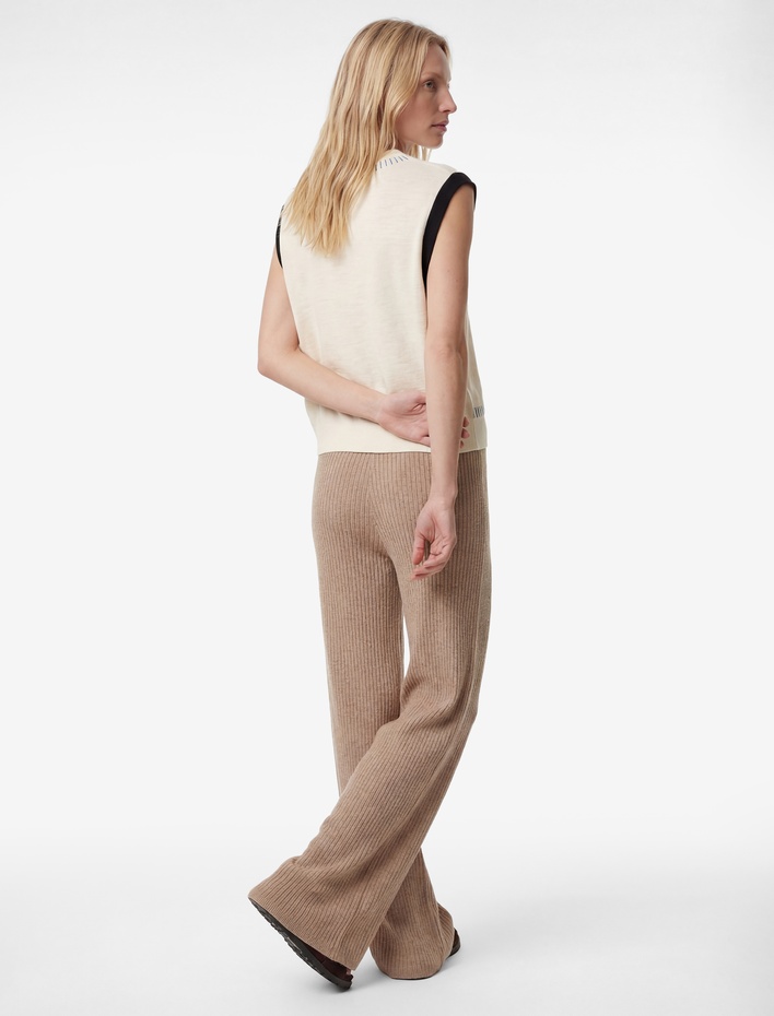  Yüksek Bel Ribanalı Geniş Paça Eşofman Altı