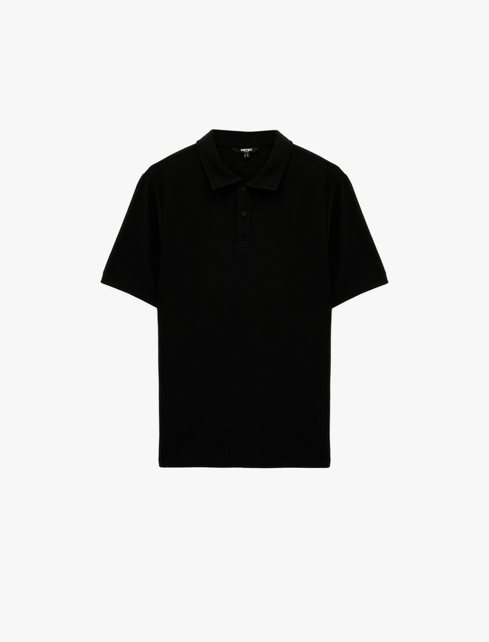  Regular Fit Kısa Kollu Düğmeli Polo Yaka Tişört