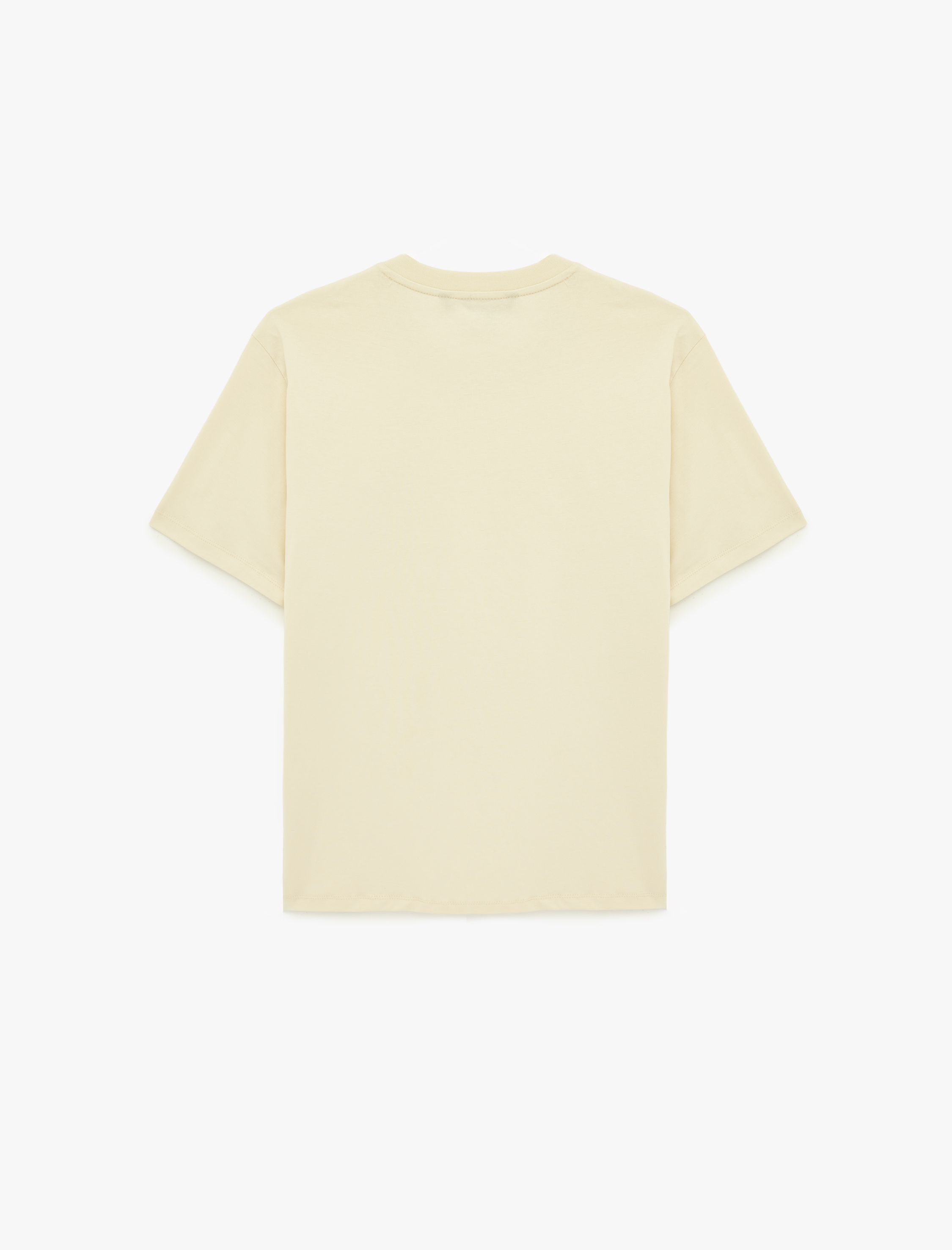   Regular Fit Kısa Kollu Pamuklu Bisiklet Yaka Baskılı Tişört