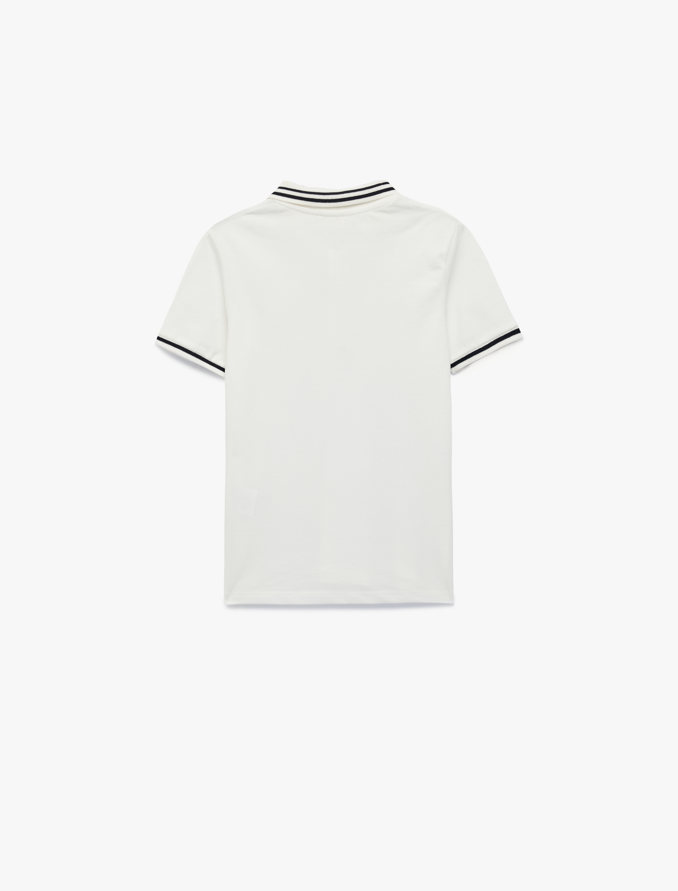  Erkek Çocuk Fermuar Detaylı Kısa Kollu Pamuklu Polo Yaka Tişört