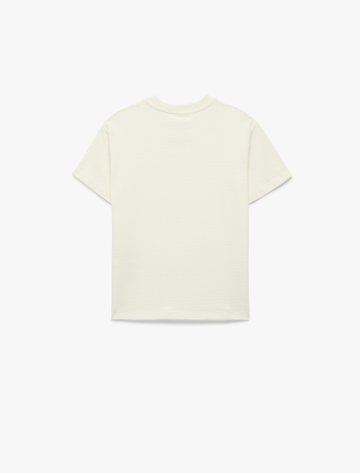 Erkek Çocuk Pamuklu Kısa Kollu Baskılı Bisiklet Yaka Oversize Tişört