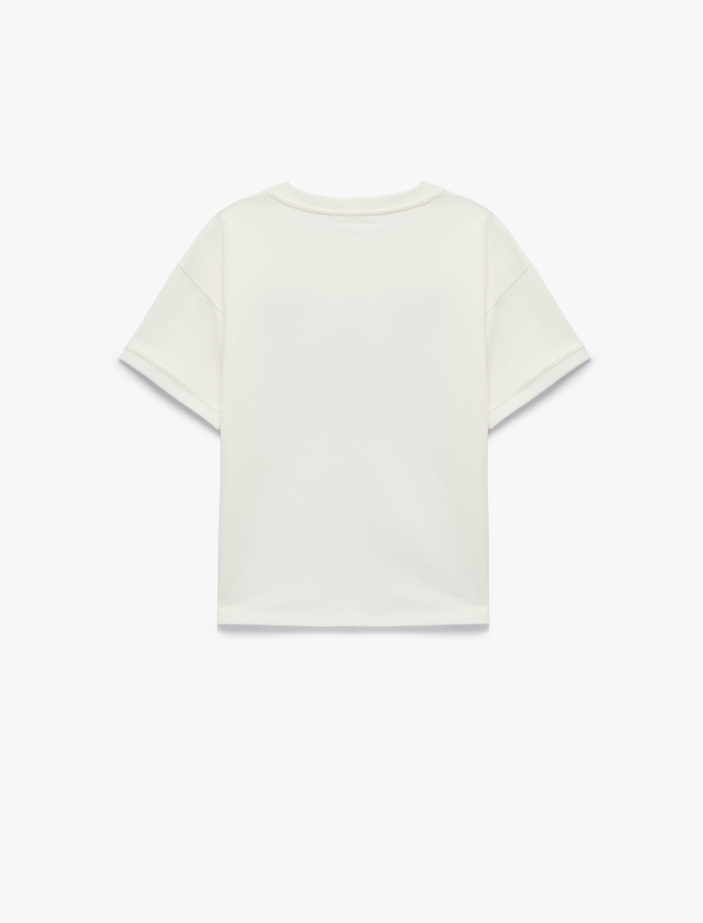  Erkek Çocuk Pamuklu Kısa Kollu Bisiklet Yaka Baskılı Oversize Tişört