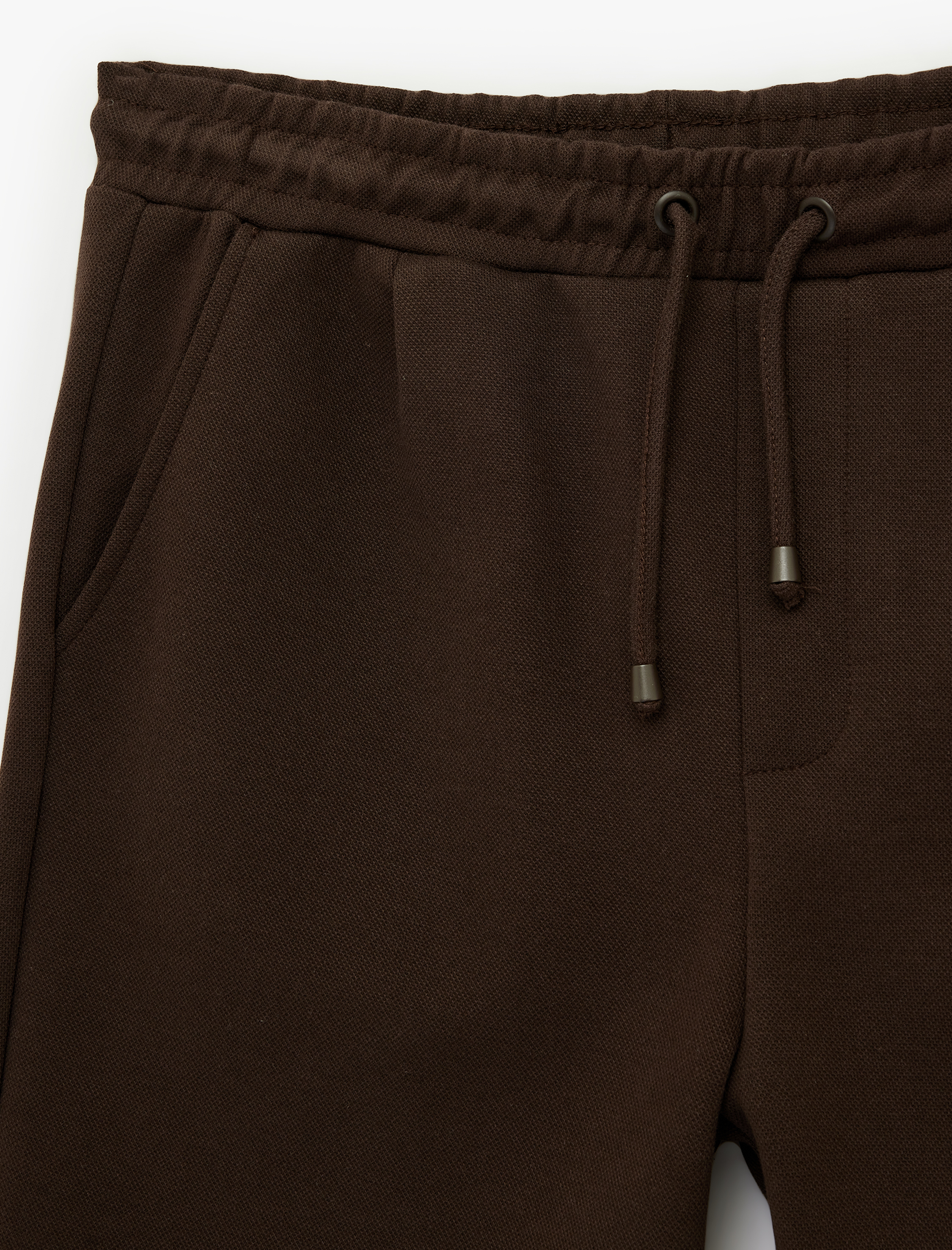   Pamuklu Cepli Duble Paça Pileli Bermuda Beli Bağcıklı Şort