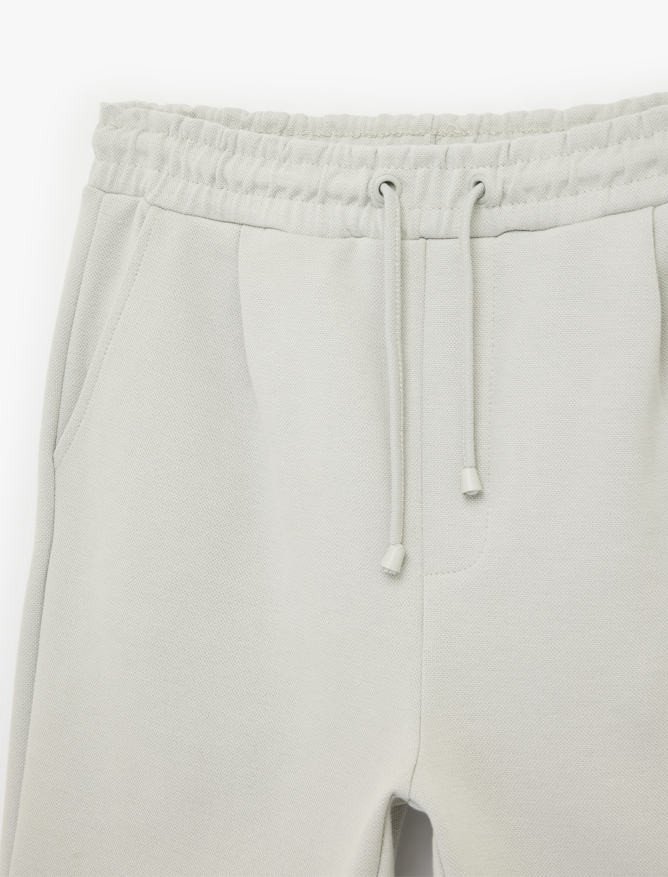   Pamuklu Cepli Duble Paça Pileli Bermuda Beli Bağcıklı Şort