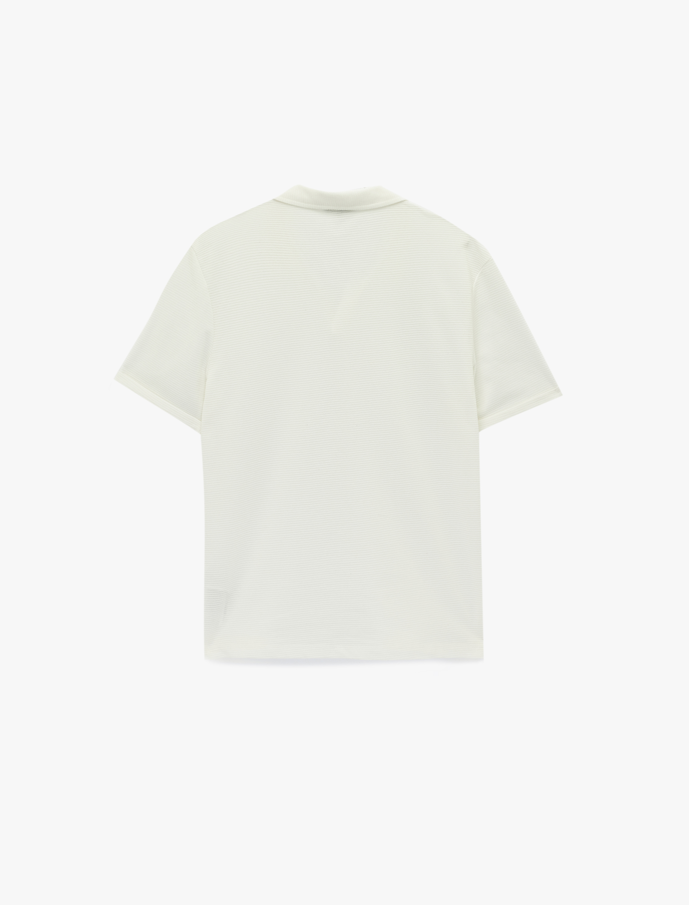   Regular Fit Kısa Kollu Dokulu Basic Polo Yaka Tişört