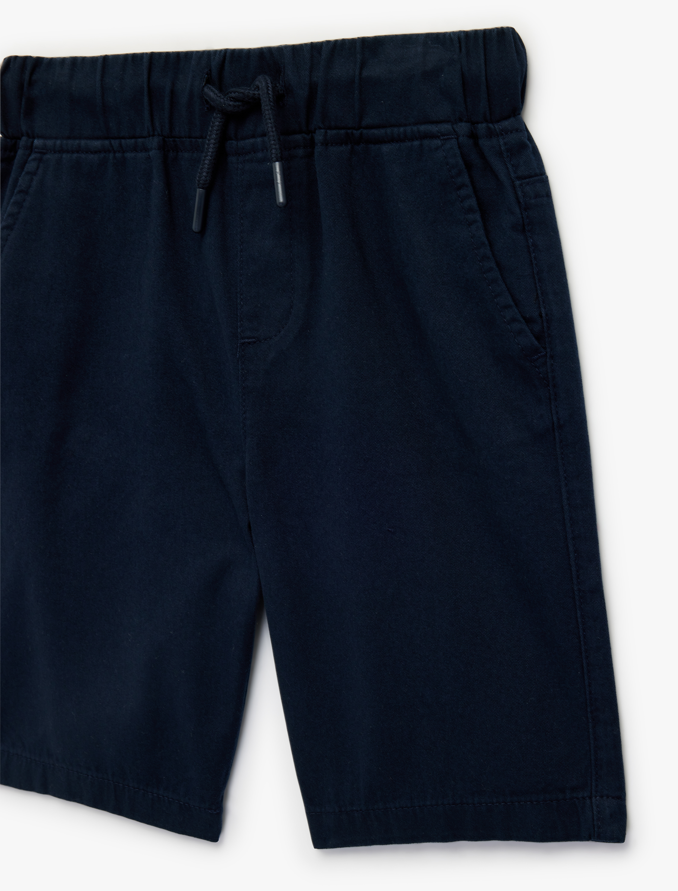  Erkek Çocuk Beli Bağcıklı Cep Detaylı Pamuklu Basic Şort