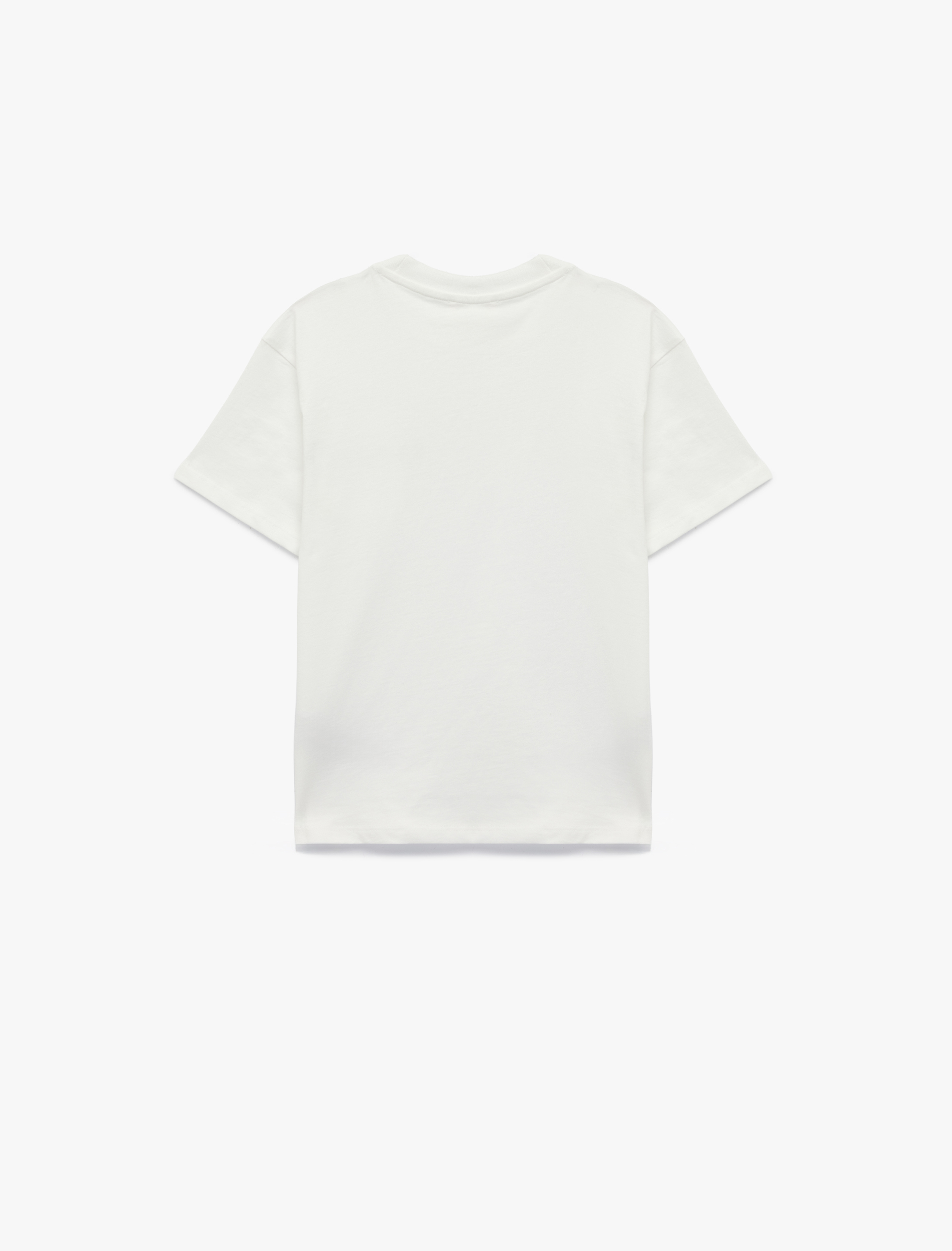  Erkek Çocuk Pamuklu Kısa Kollu Bisiklet Yaka Baskılı Tişört