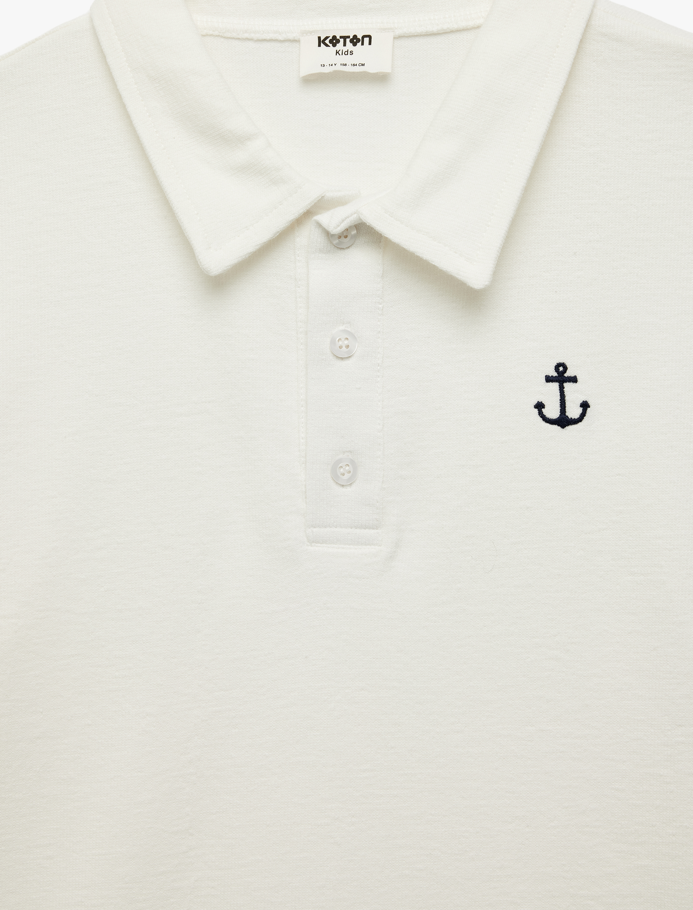  Erkek Çocuk Nakış Detaylı Kısa Kollu Pamuklu Polo Yaka Tişört