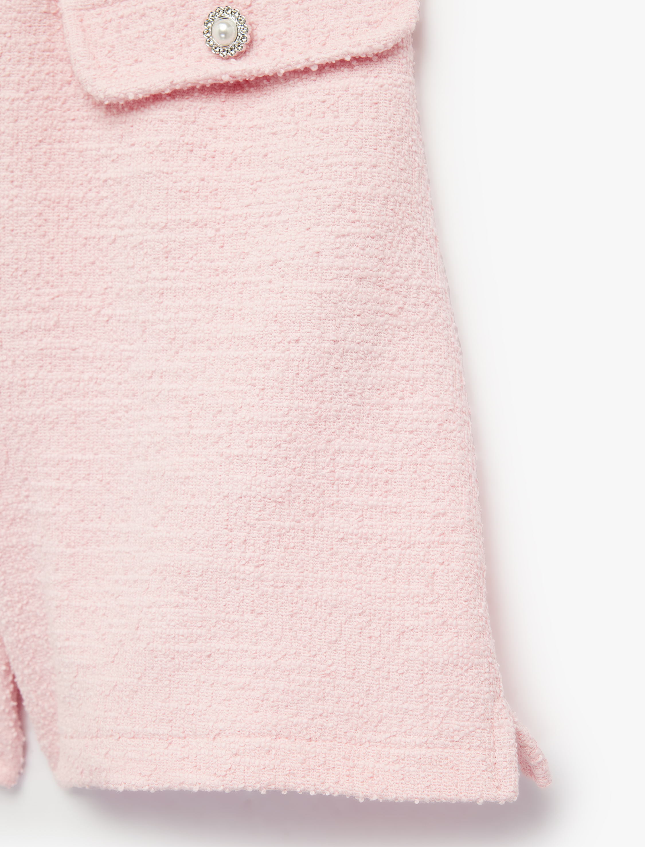  Kız Çocuk Beli Lastikli Kapaklı Cep Detaylı Tüvit Şort