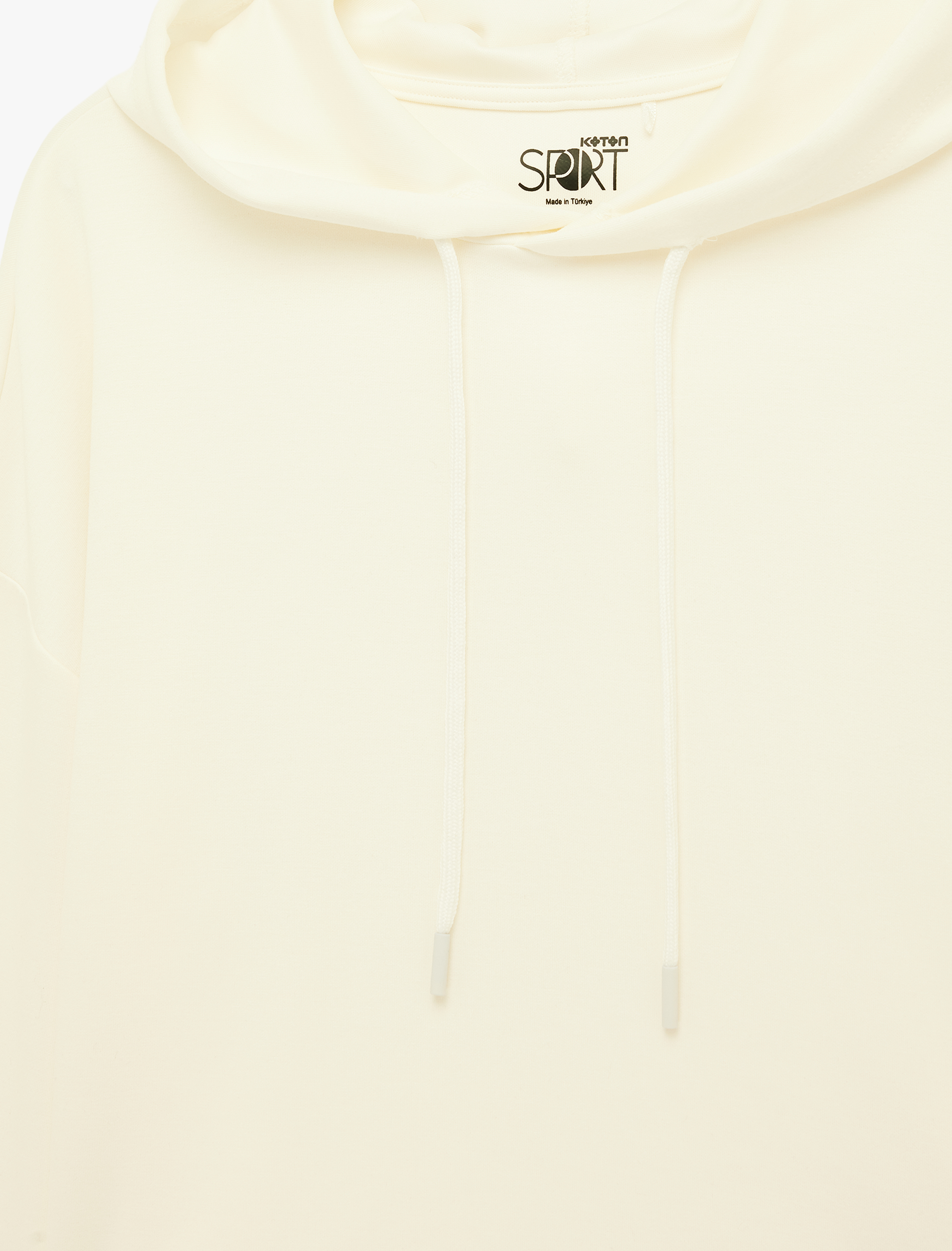   Viskon Karışımlı Uzun Kollu Kapüşonlu Oversize Spor Sweatshirt