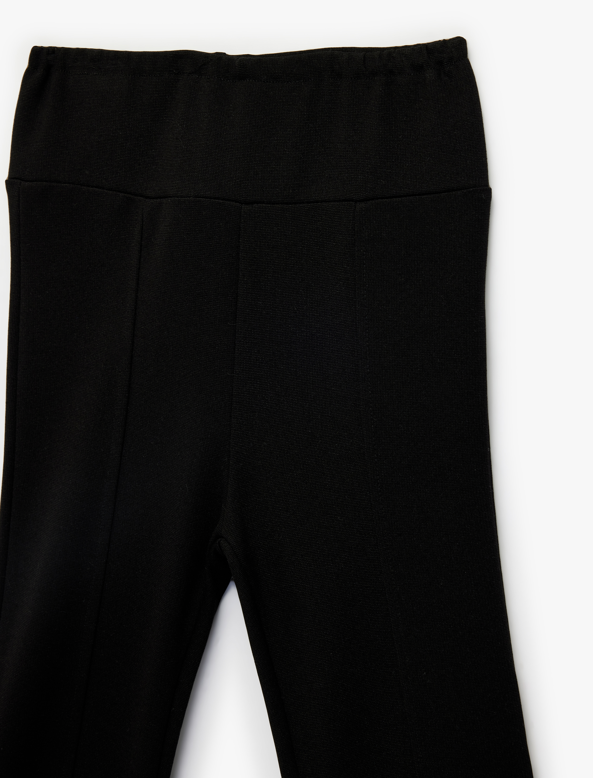  Kız Çocuk Beli Lastikli Viskon Karışımlı Slim Fit İspanyol Paça Tayt