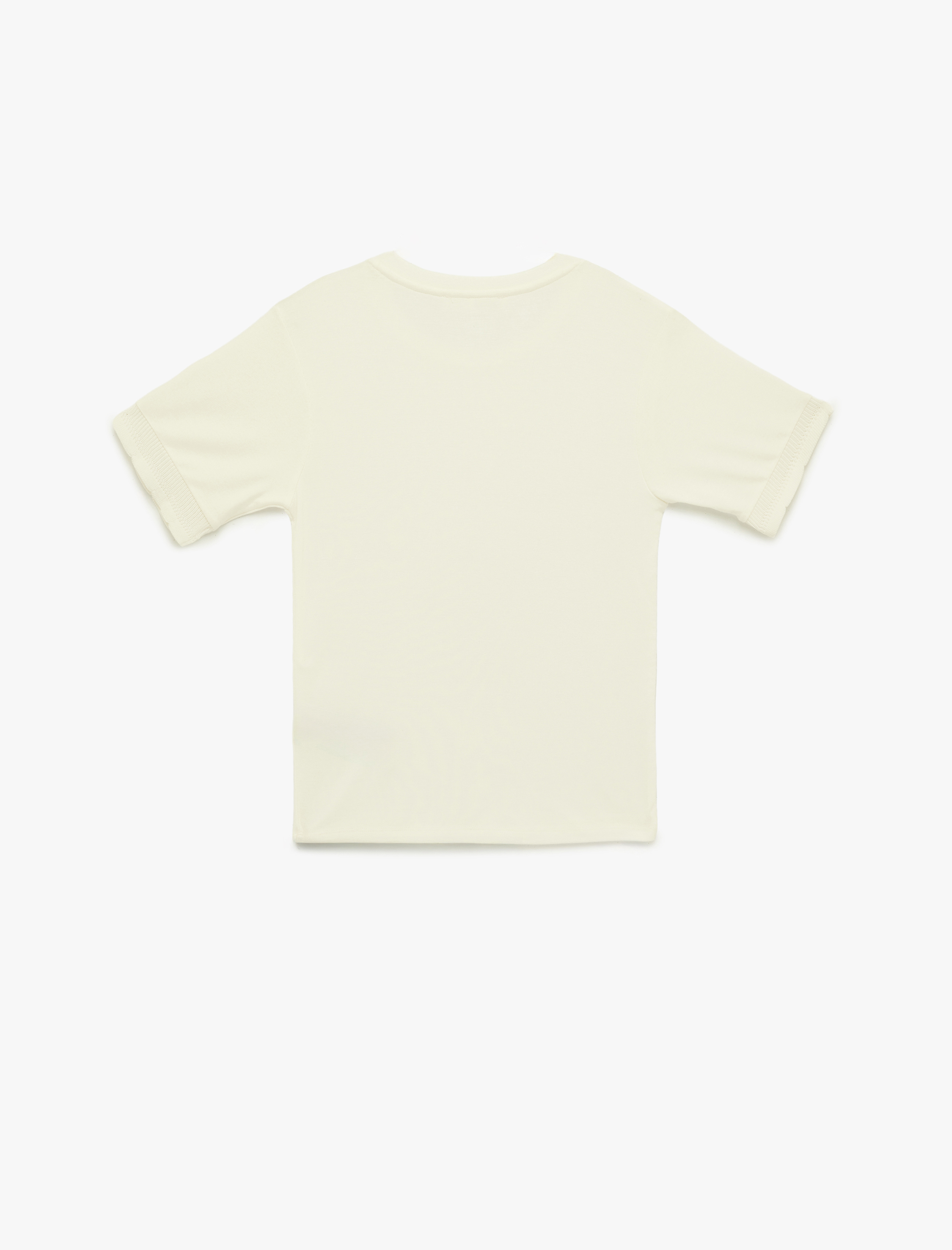   Viskon Kumaş Slim Fit Kısa Kollu Bisiklet Yaka Tişört