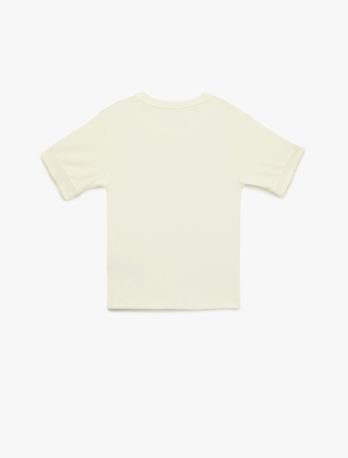  Viskon Kumaş Slim Fit Kısa Kollu Bisiklet Yaka Tişört