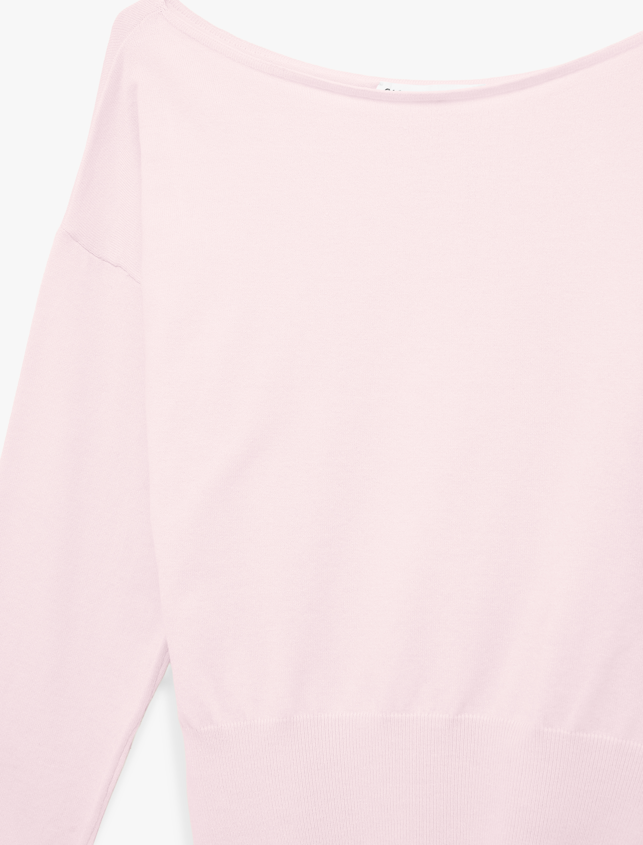   Viskon Karışımlı Uzun Kollu Kayık Yaka Kazak