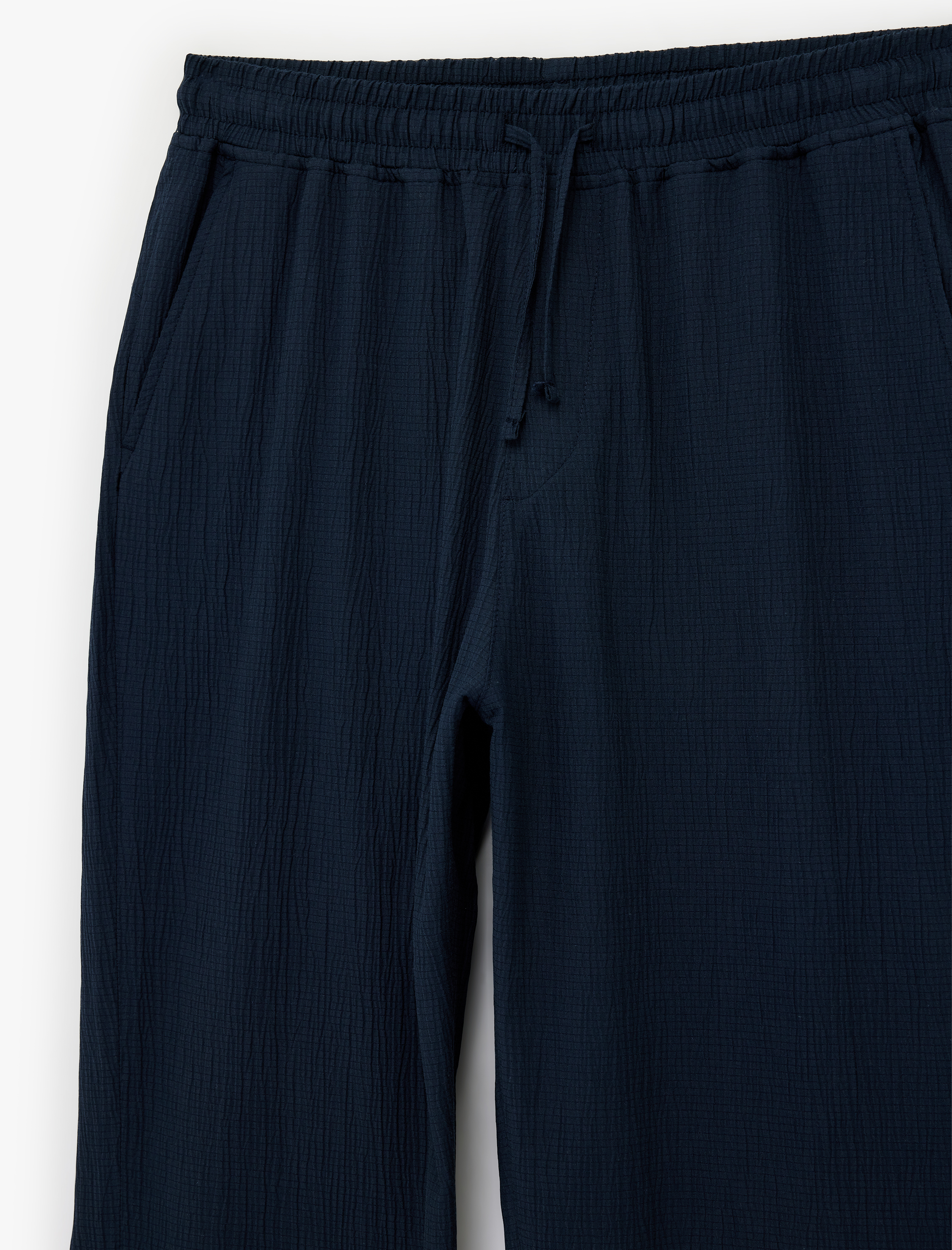   Regular Fit Cepli Krinkıl Beli Bağcıklı Chino Pantolon