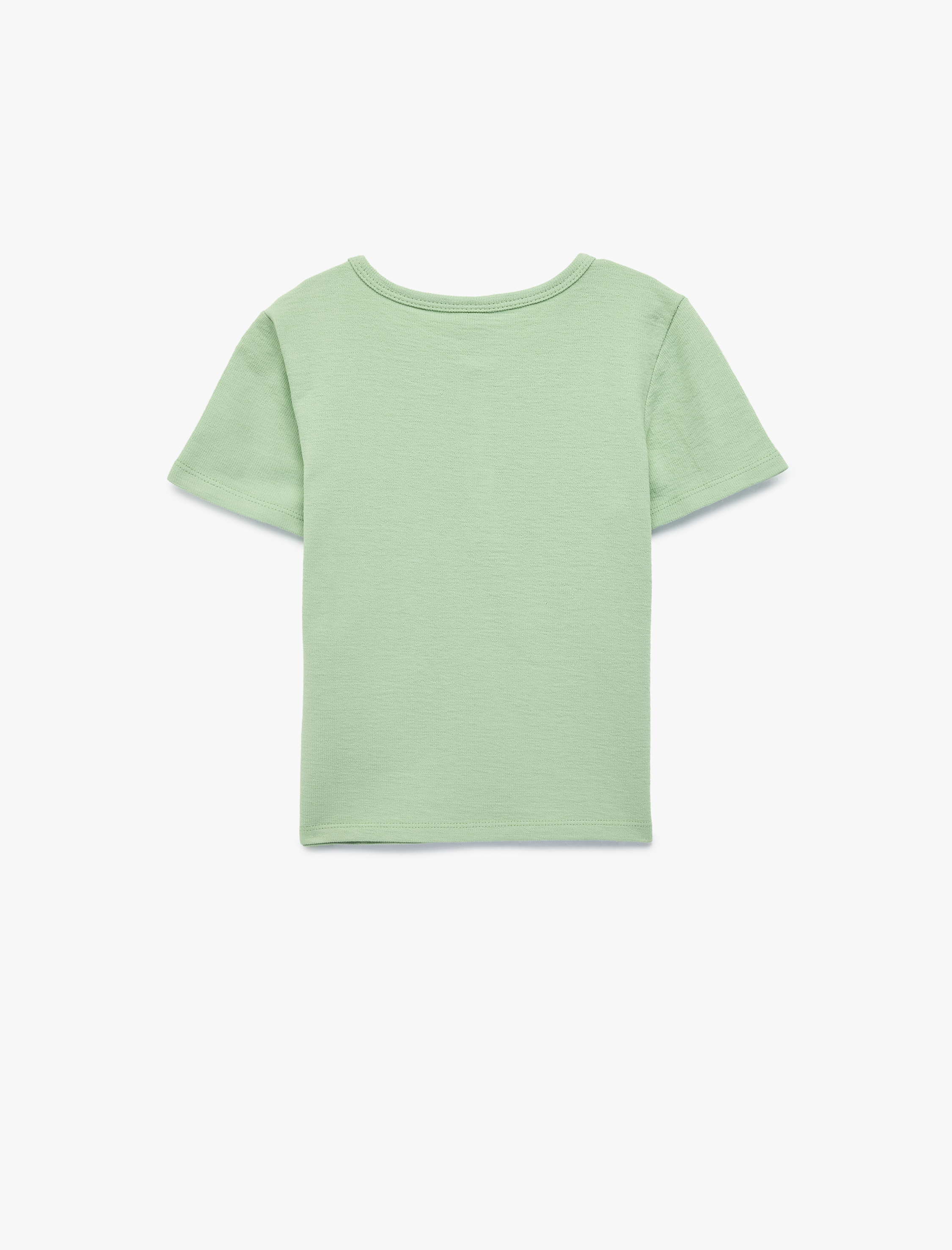  Erkek Bebek Düğmeli Kısa Kollu Bisiklet Yaka Pamuklu Tişört