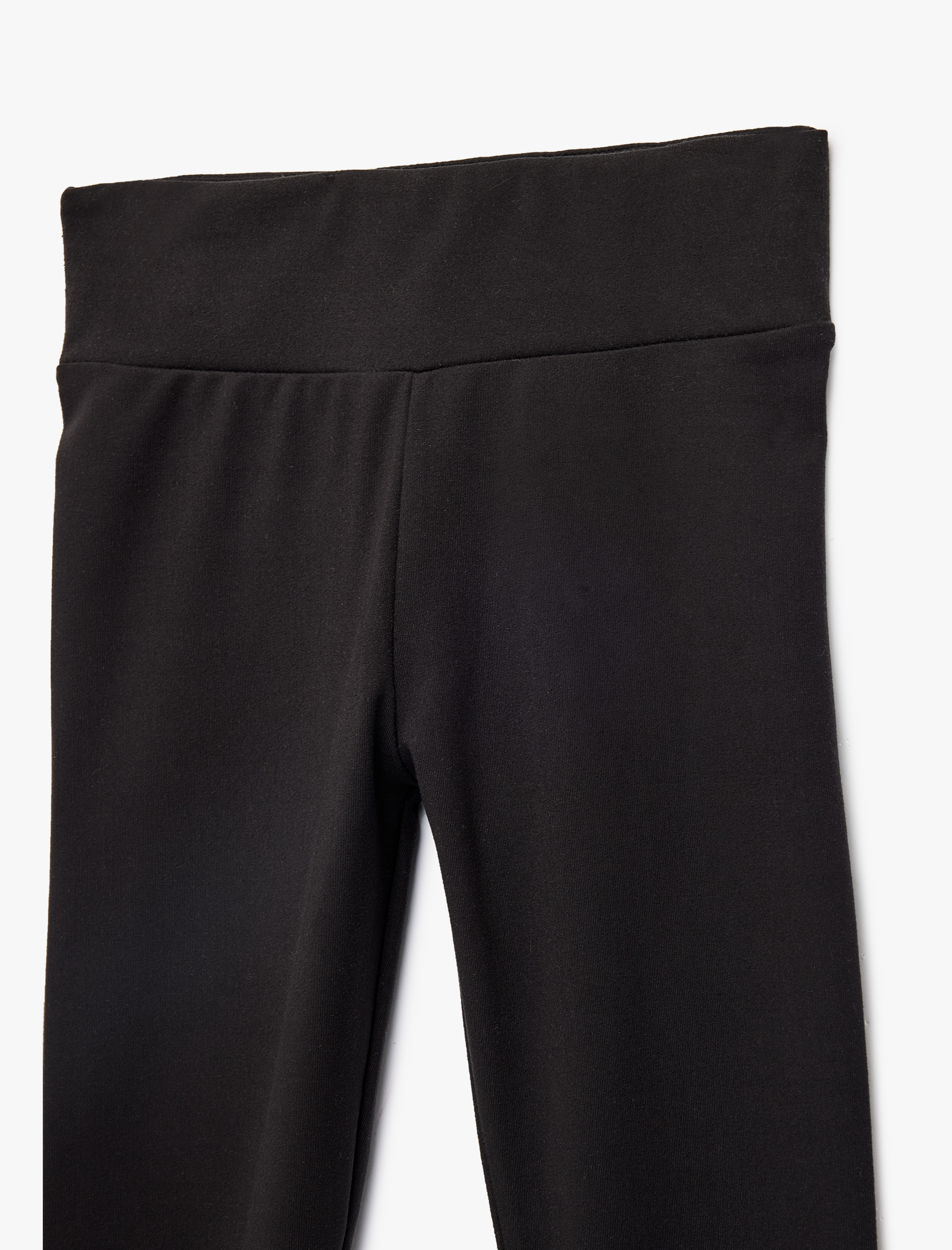  Kız Çocuk Beli Lastikli Şardonlu Tayt