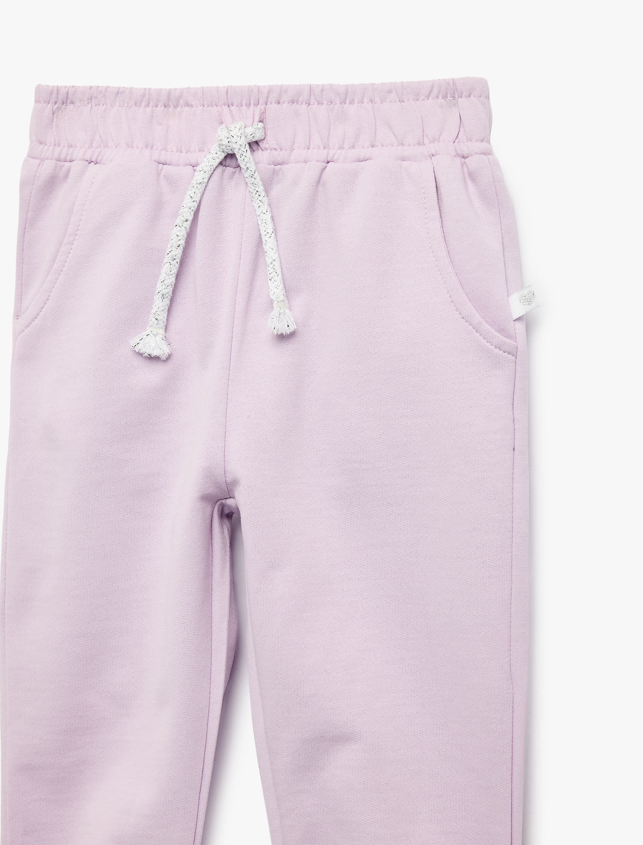  Kız Bebek Pamuklu Şardonlu Beli Bağcıklı Jogger Eşofman Altı