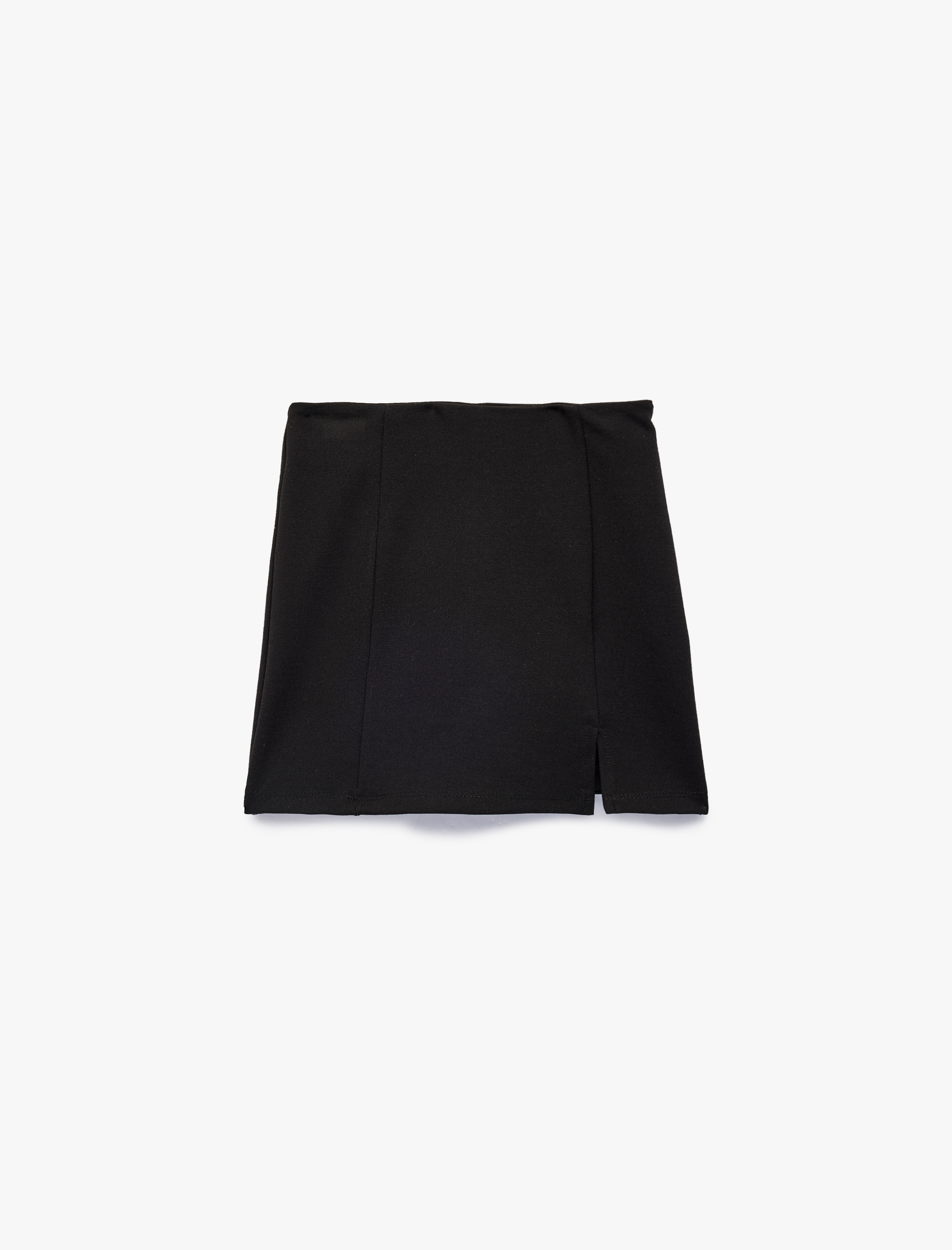  Kız Çocuk Beli Lastikli Viskon Karışımlı Kruvaze Şort Etek