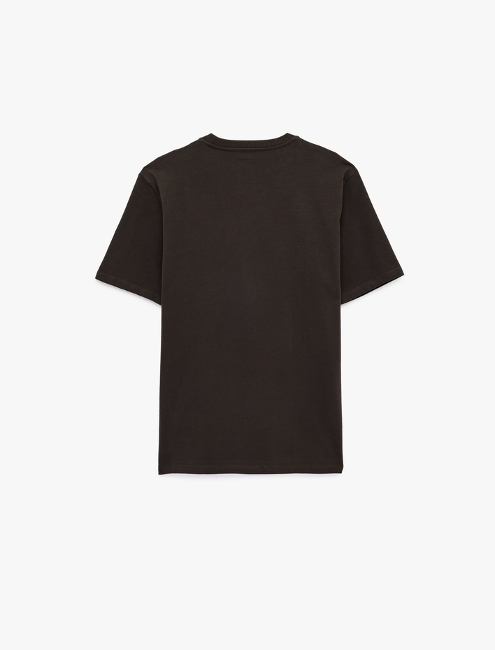  Pamuklu Regular Fit Kısa Kollu Basic Bisiklet Yaka Tişört