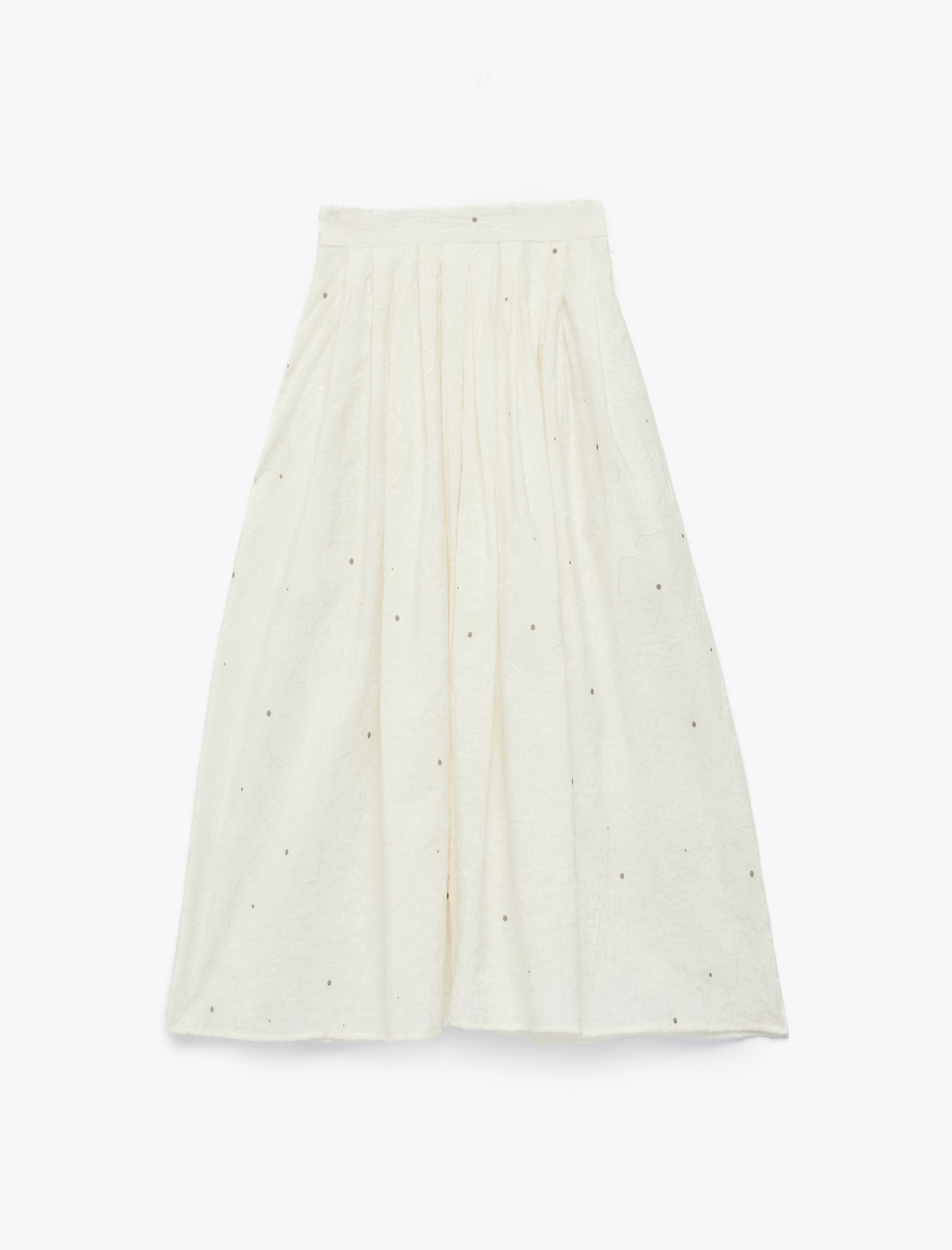  Kız Çocuk Beli Lastikli Yırtmaç Detaylı Çiçek Desenli Pileli Viskon Etek