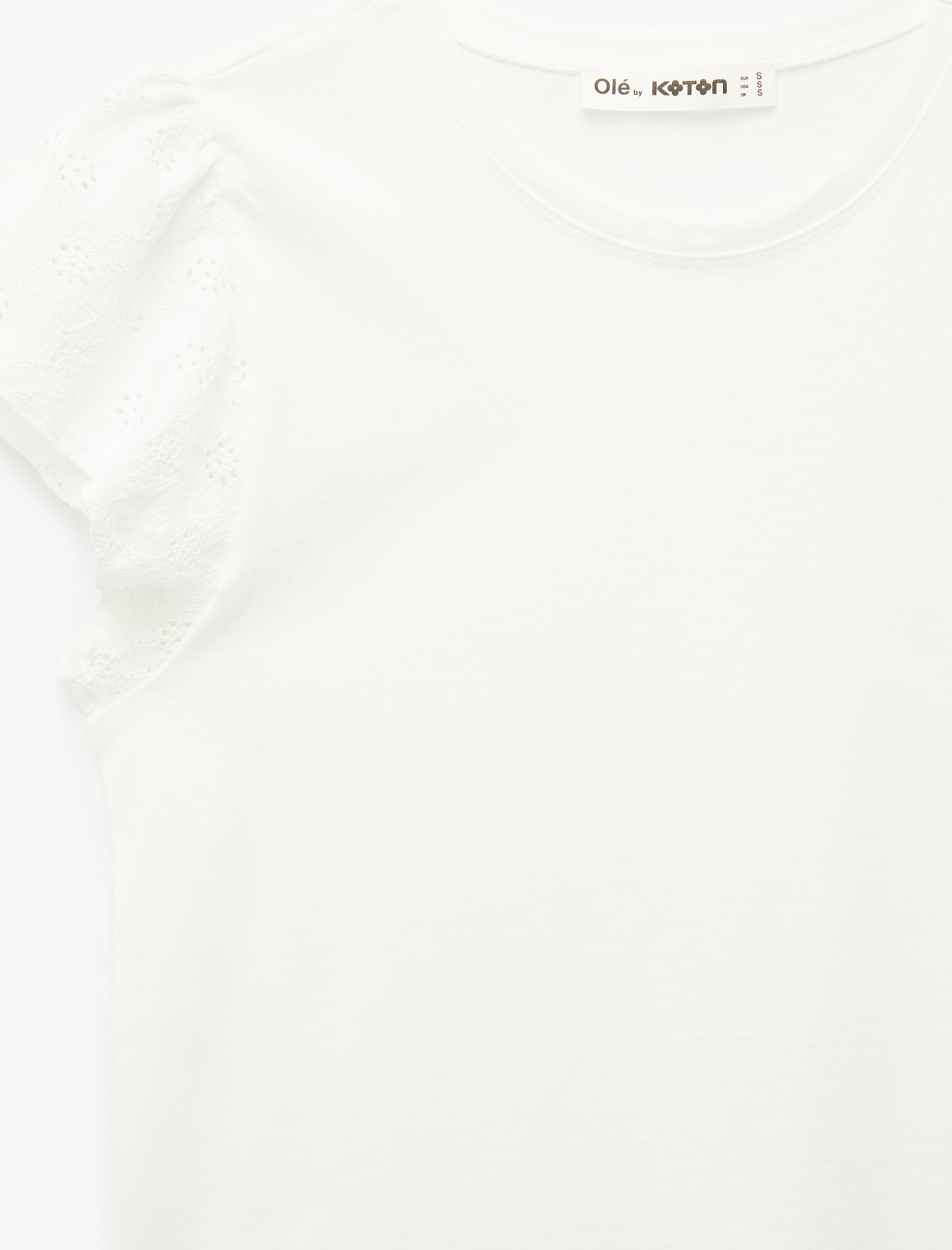   Fisto Detaylı Kısa Kollu Bisiklet Yaka Pamuklu Tişört