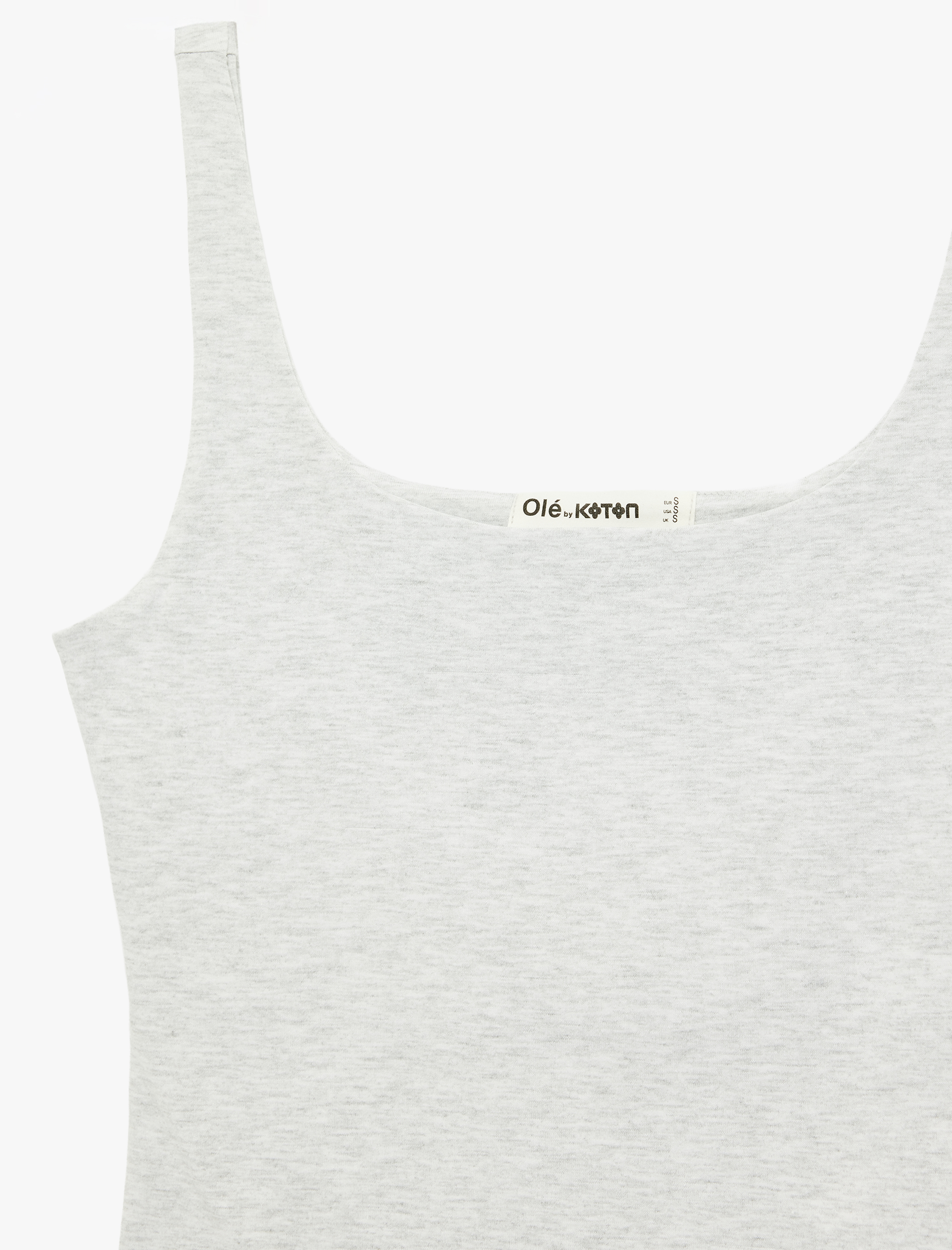   Slim Fit Kolsuz Kare Yaka Pamuklu Bluz