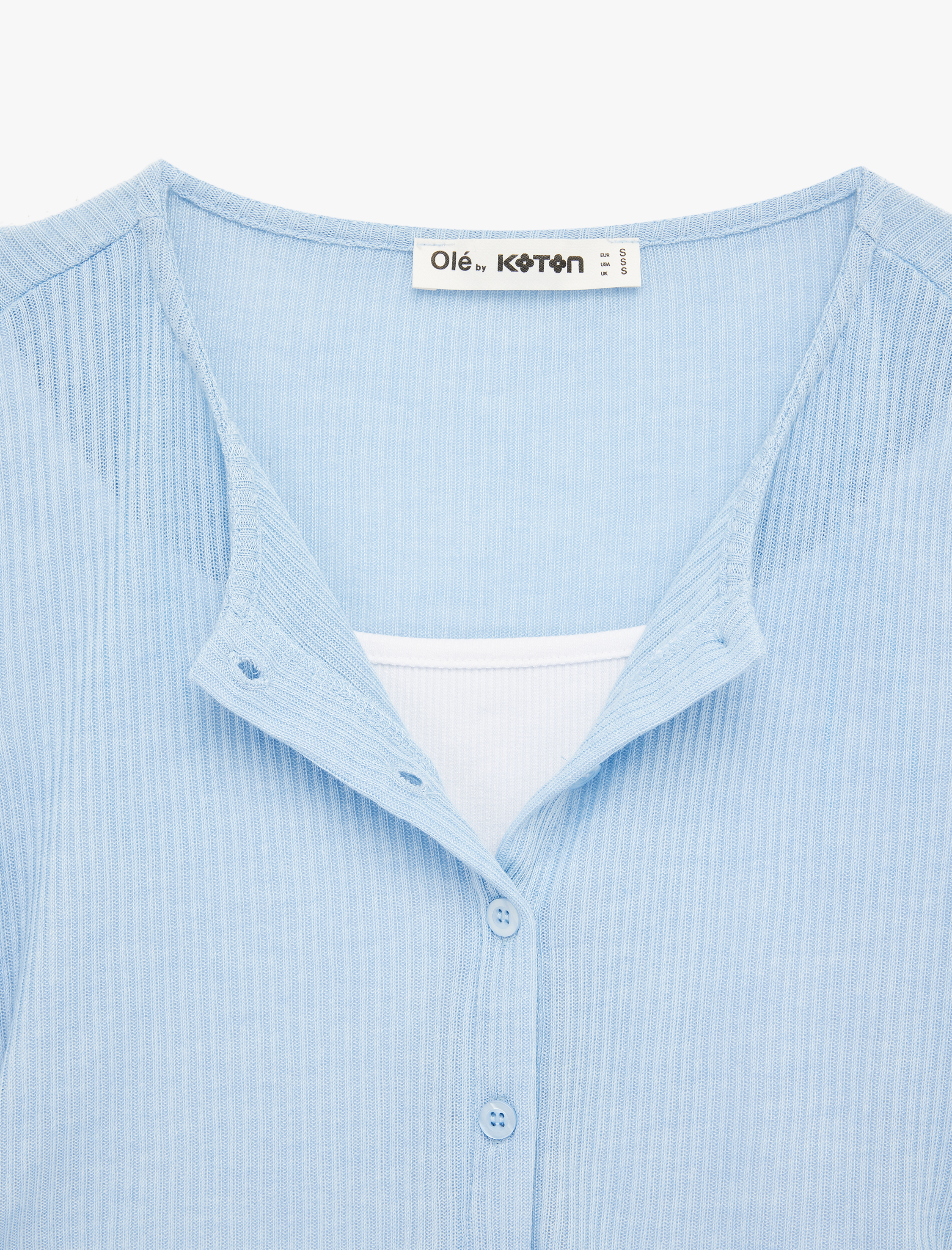   Bisiklet Yaka Slim Fit Viskon Karışımlı Kısa Kollu Hırka