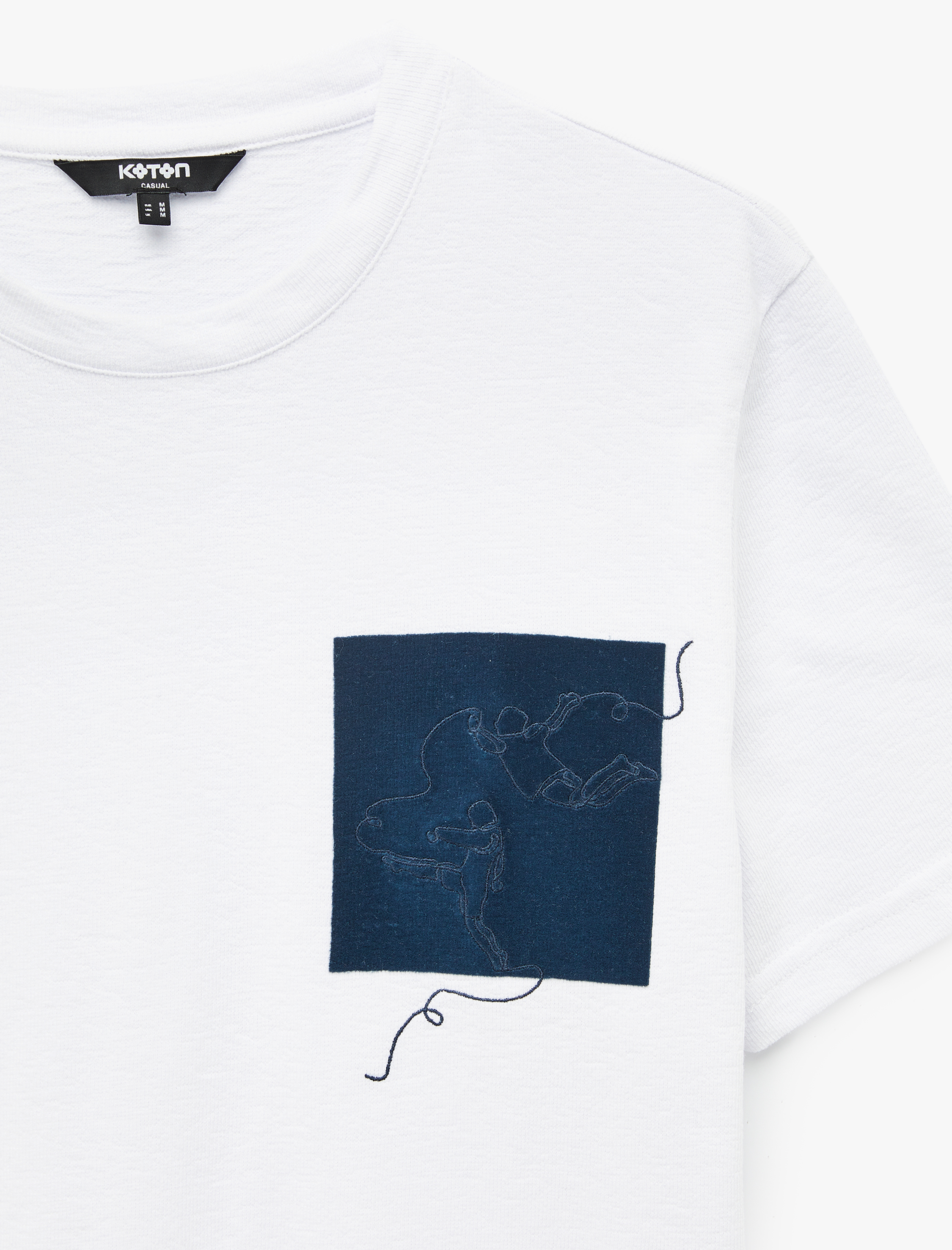   Regular Fit Kısa Kollu Pamuklu Bisiklet Yaka Nakışlı Tişört