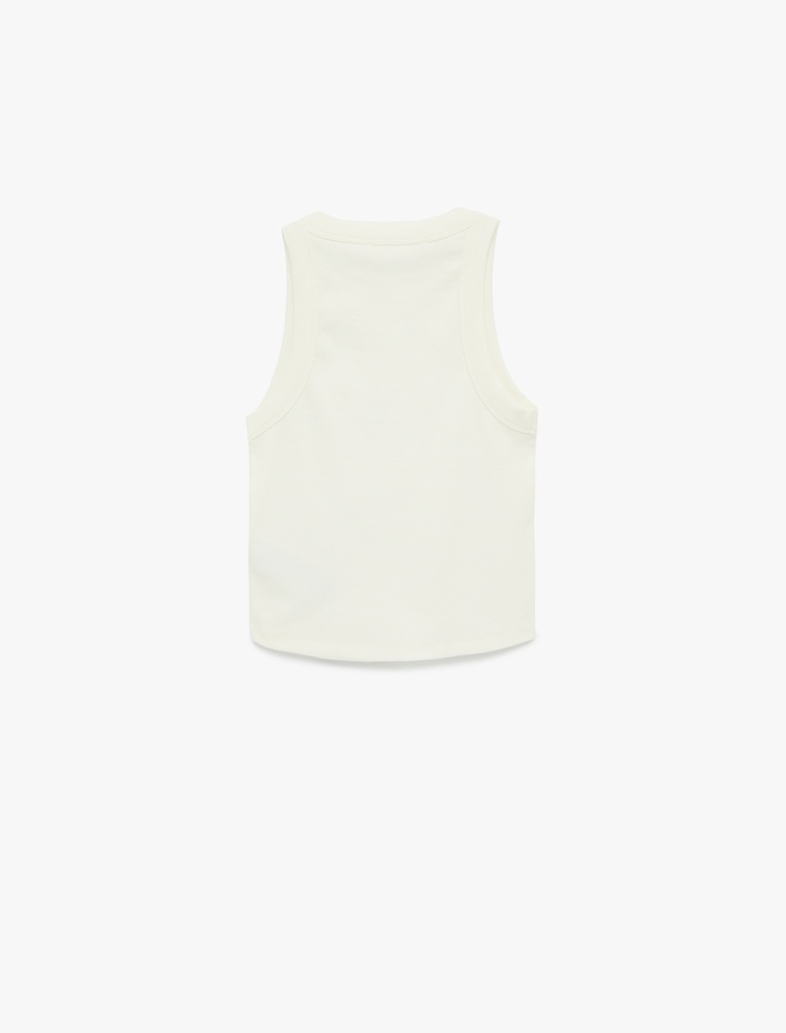  Slim Fit Kolsuz Halter Yaka Bluz