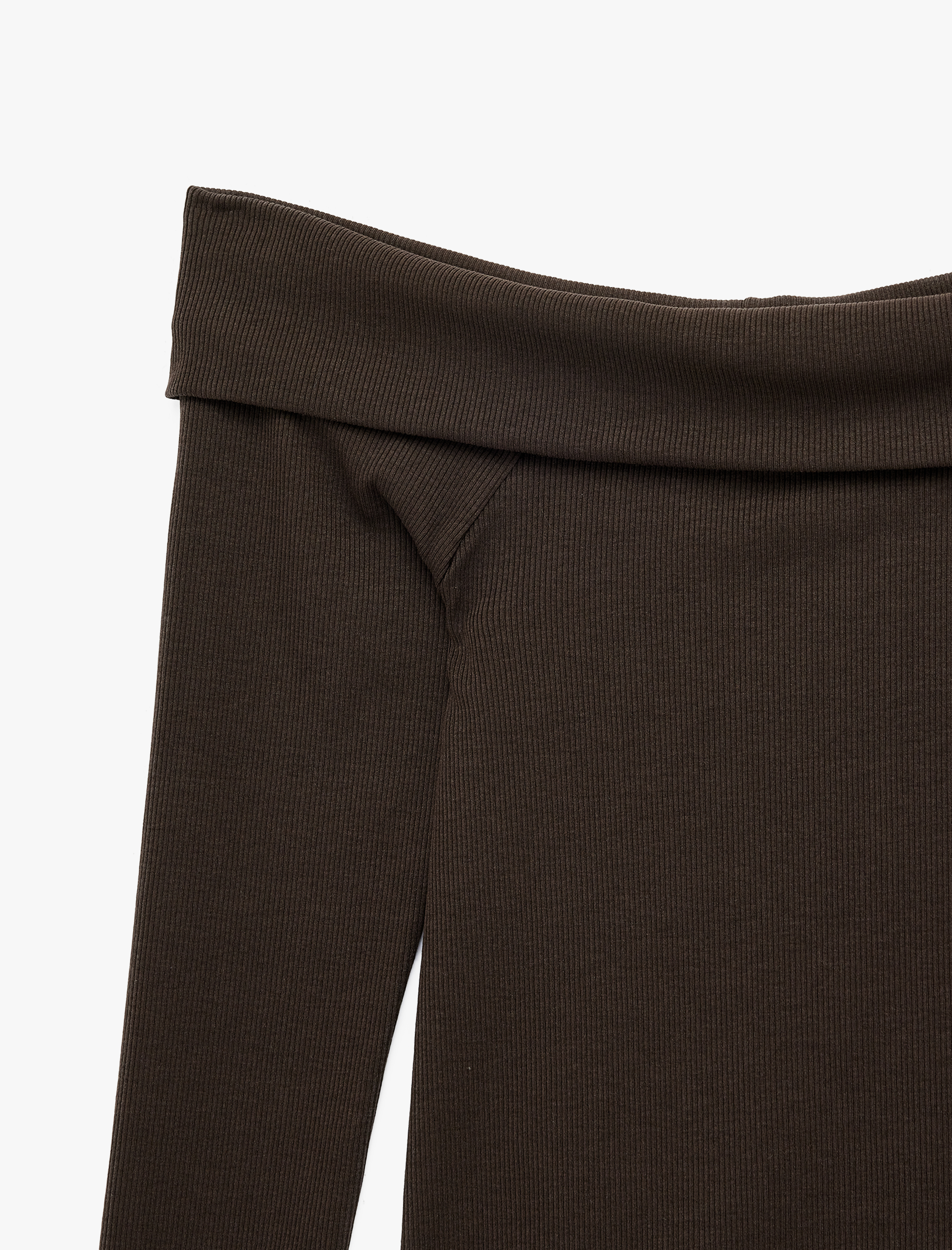   Kaşkorse Slim Fit Uzun Kollu Açık Omuz Tişört