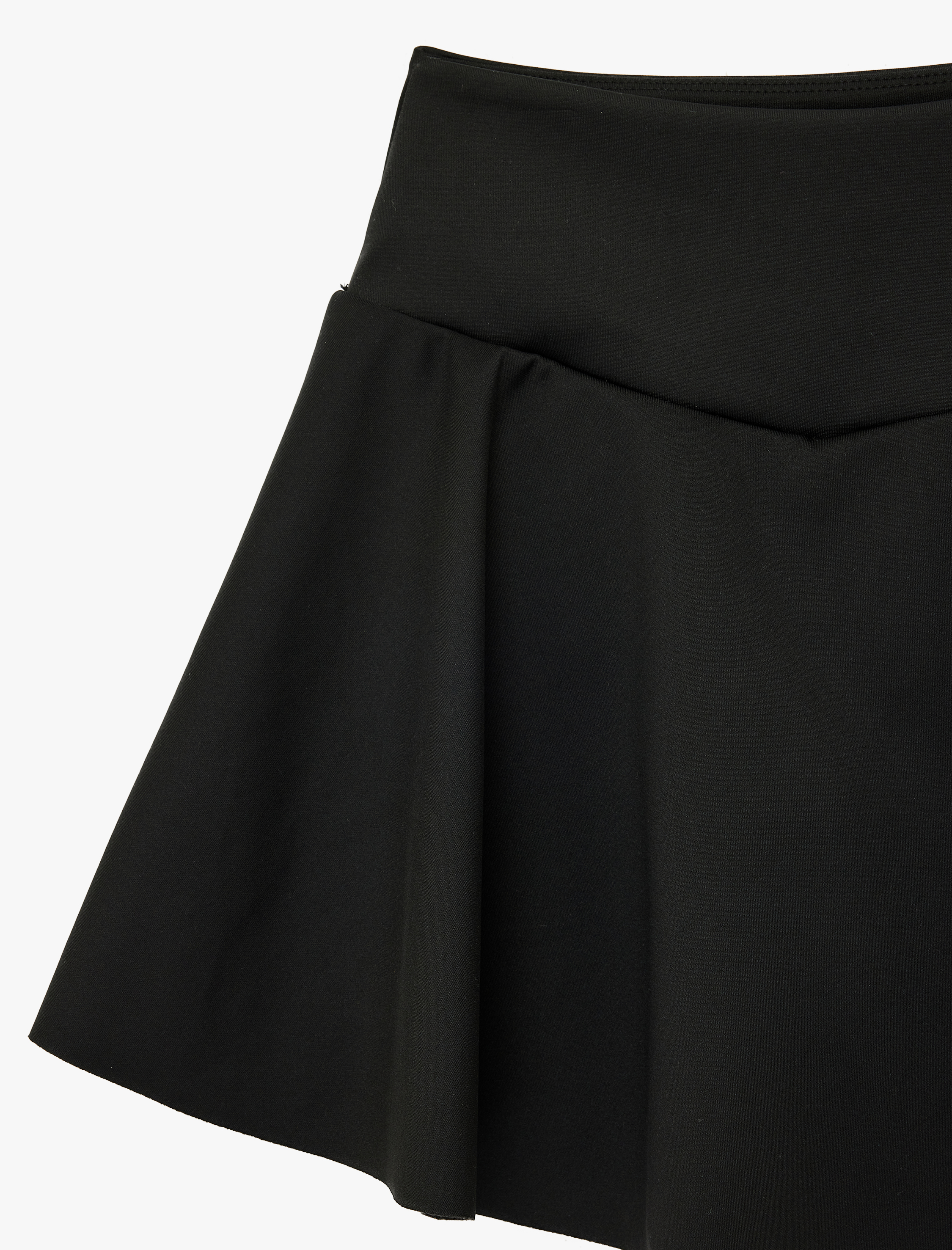   Yüksek Bel Rahat Kalıp Scuba Spor Mini Şort Etek