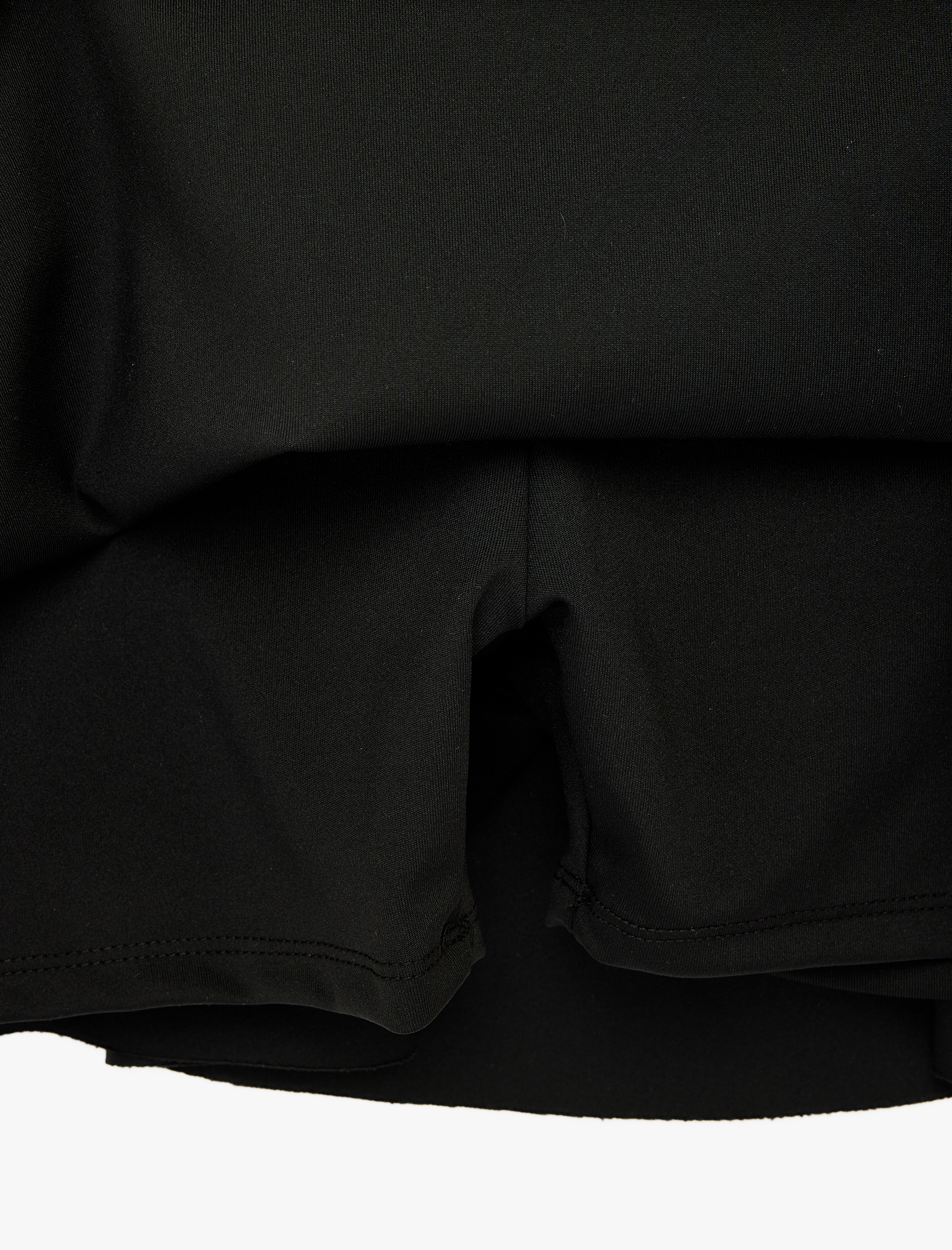   Yüksek Bel Rahat Kalıp Scuba Spor Mini Şort Etek